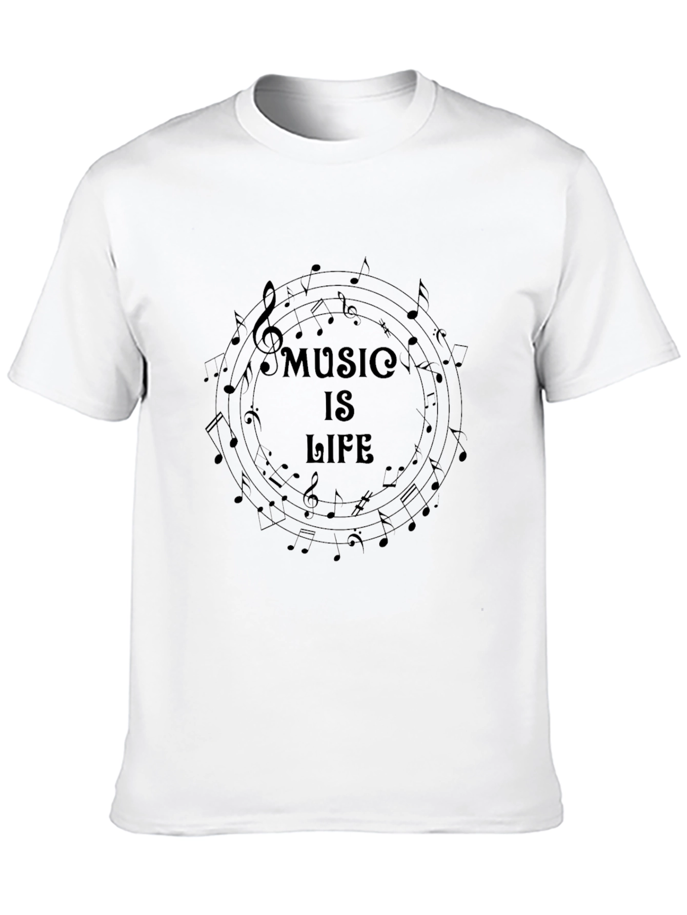 Black Music is Life Graphic Tee - Black Cotton Blend view 10