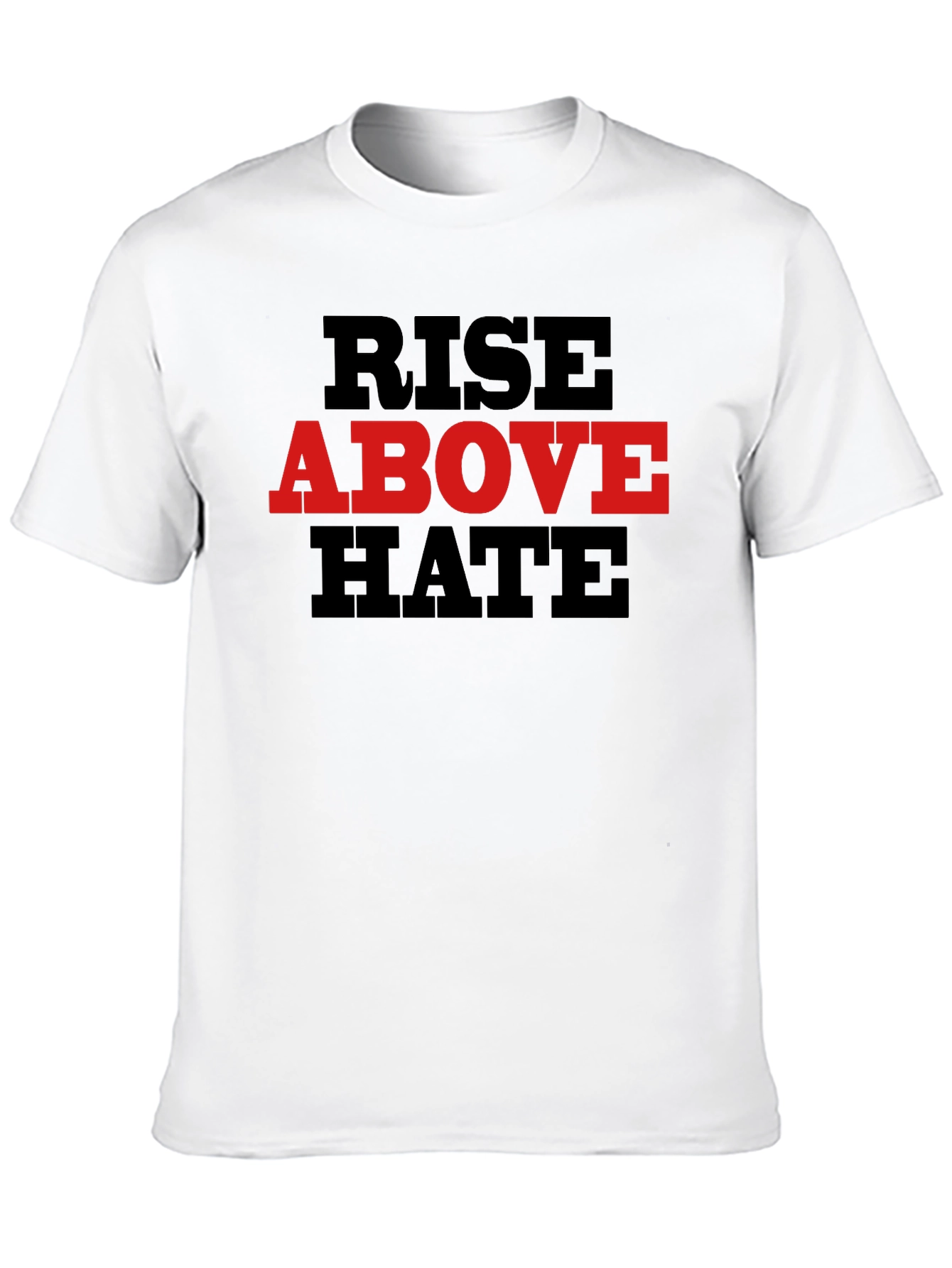 Black Rise Above Hate Graphic Tee - Black Cotton Blend view 10