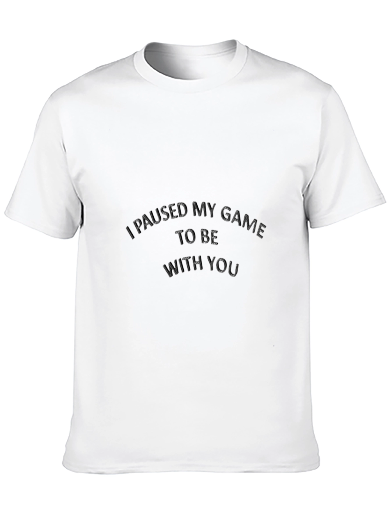 Black Gamer Tee: I Paused My Game For You - Black T-Shirt view 10