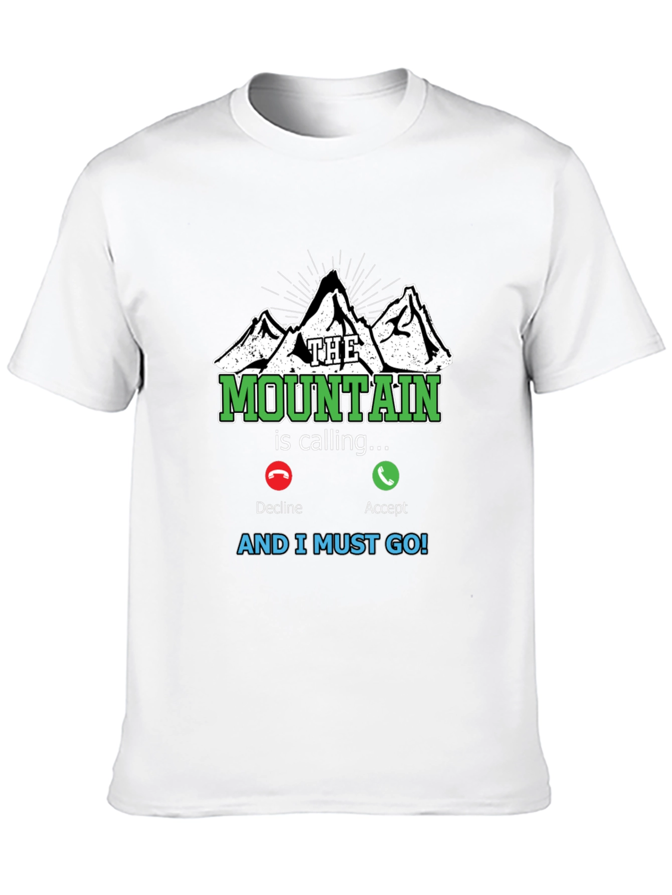 Black The Mountain is Calling T-Shirt view 10