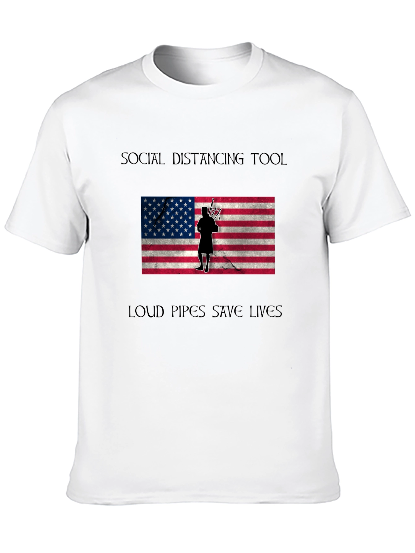 Black Social Distancing Loud Pipes T-Shirt view 10