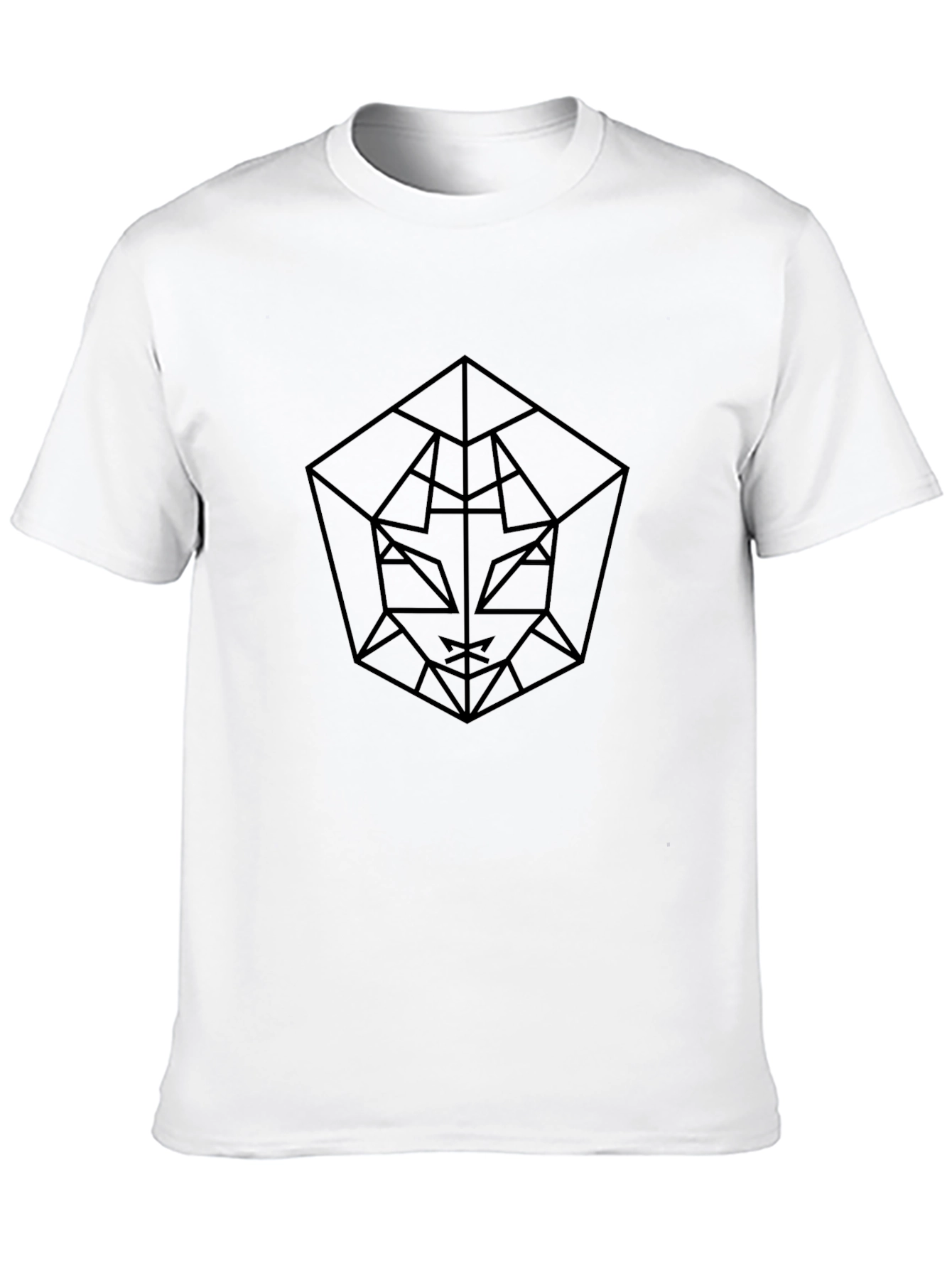 Black Geometric Wolf Tee - Modern Graphic Design view 10