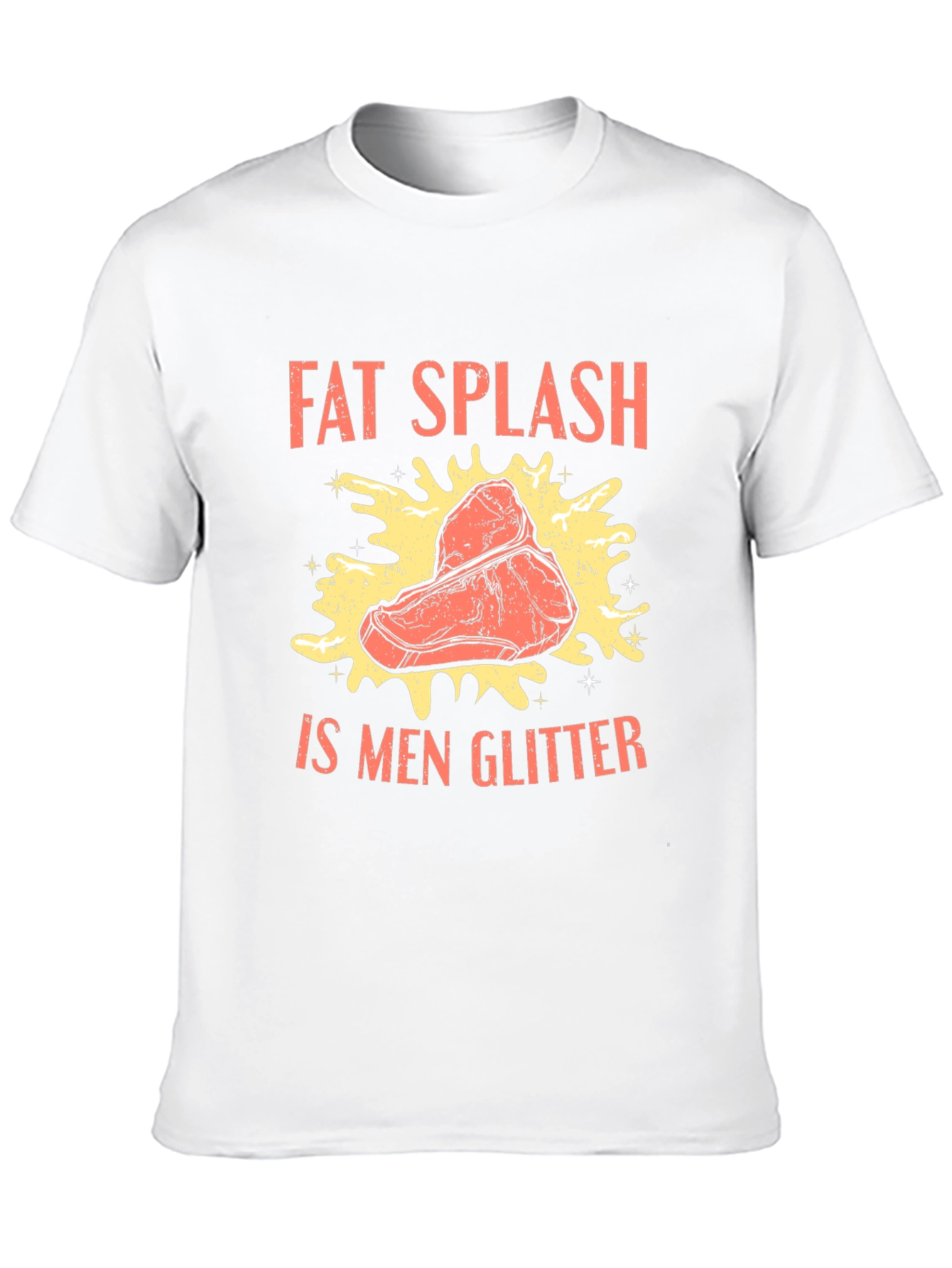 Black Fat Splash is Men Glitter T-Shirt view 10