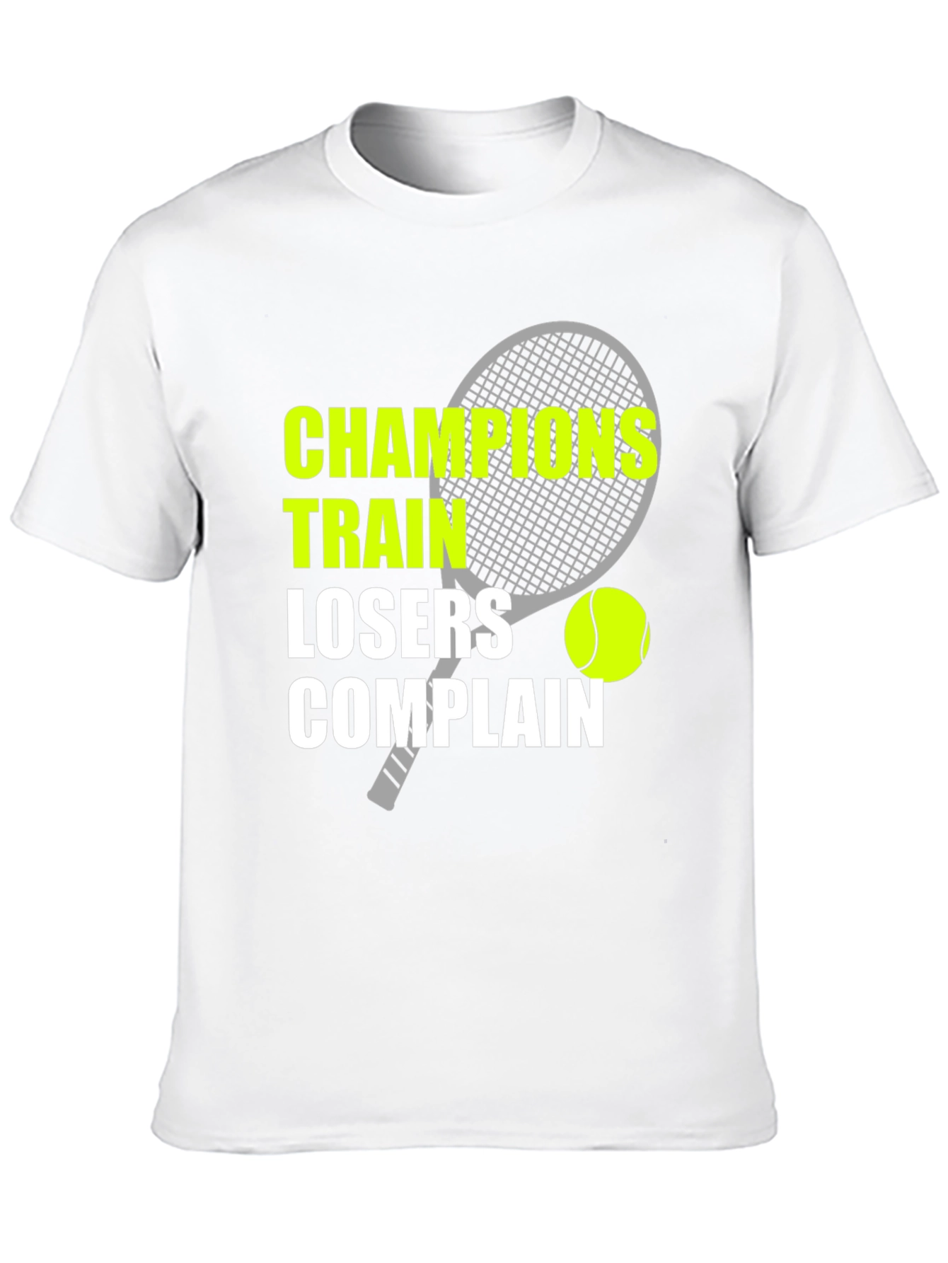 Black Champions Train T-Shirt Tennis Motivation view 10