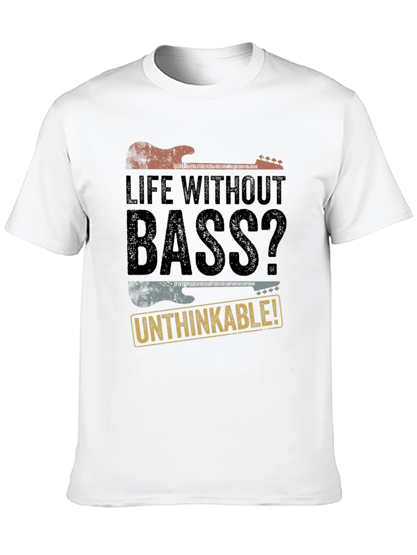 Black Life Without Bass? T-Shirt - Musician Apparel view 10