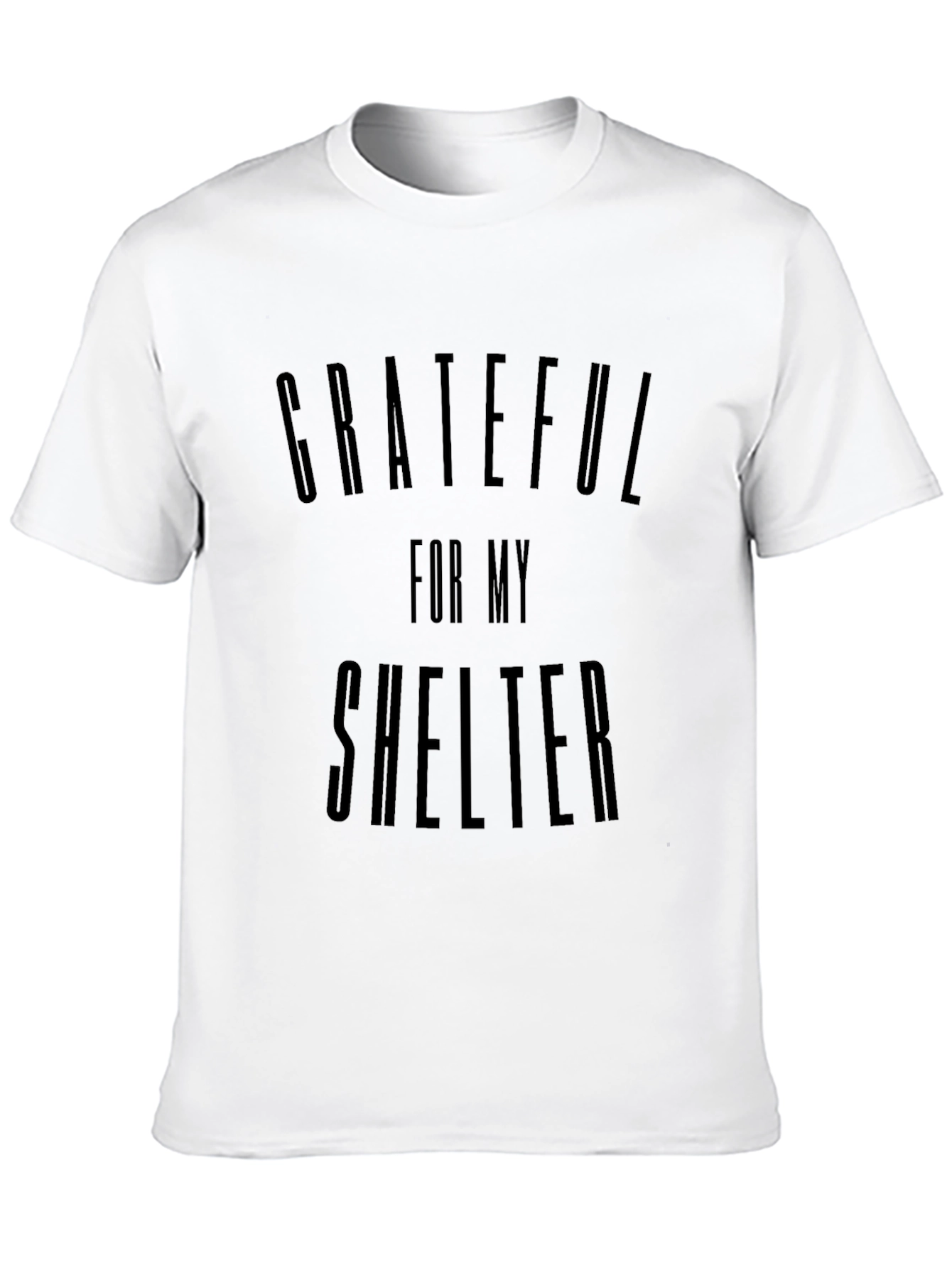 Black Grateful for My Shelter Black Graphic Tee view 10