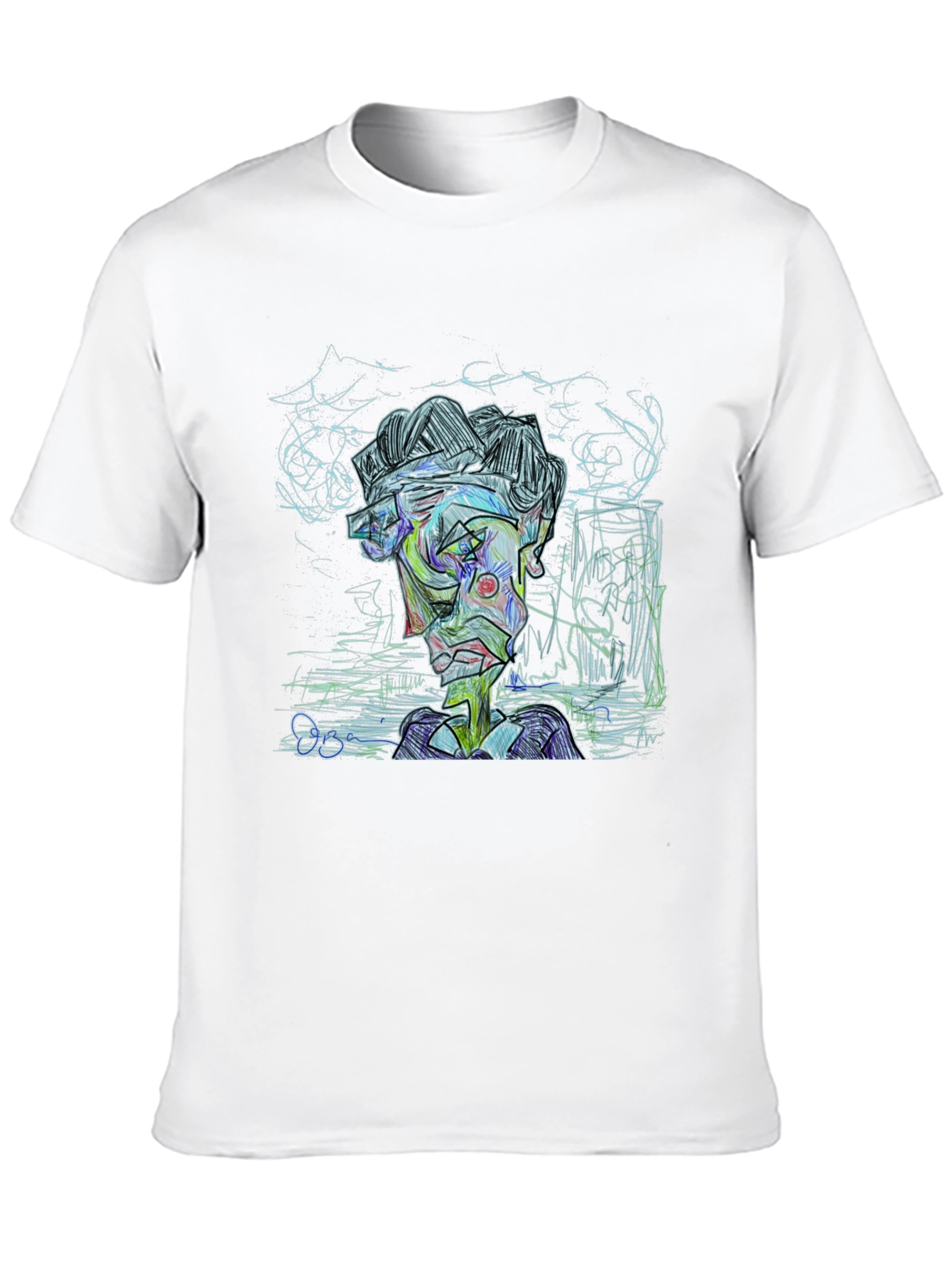 Black Abstract Art Graphic Print Tee - Modern Style view 10