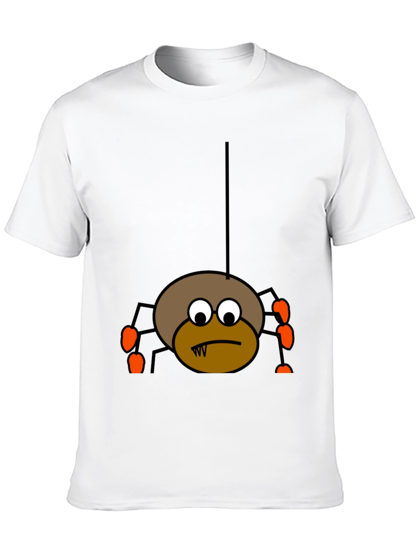 Black Halloween Spider Graphic Tee - Black Cotton T-Shirt view 10