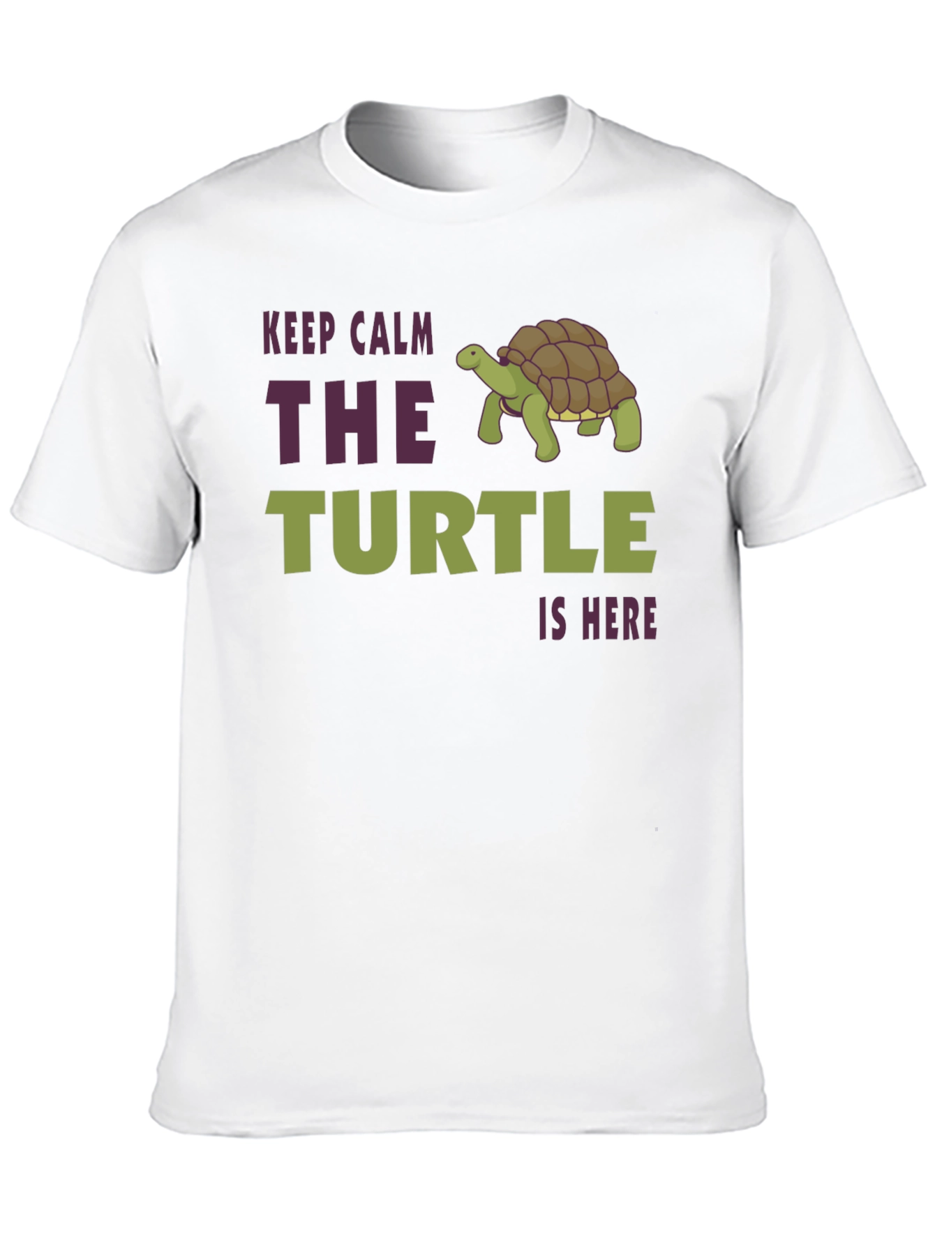 Black Keep Calm The Turtle Is Here Graphic T-Shirt view 10