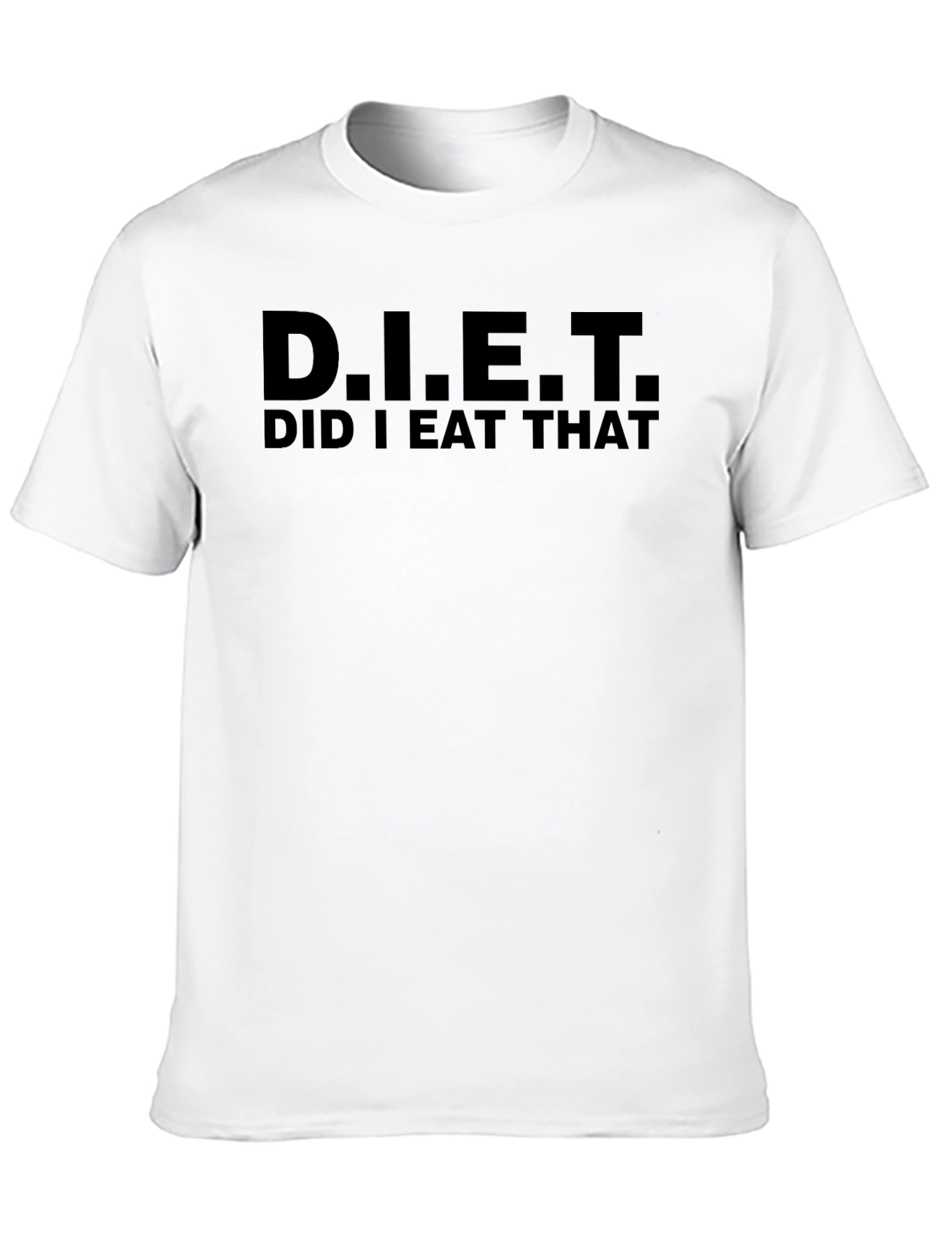 Black D.I.E.T. Did I Eat That? Black Graphic Tee view 10