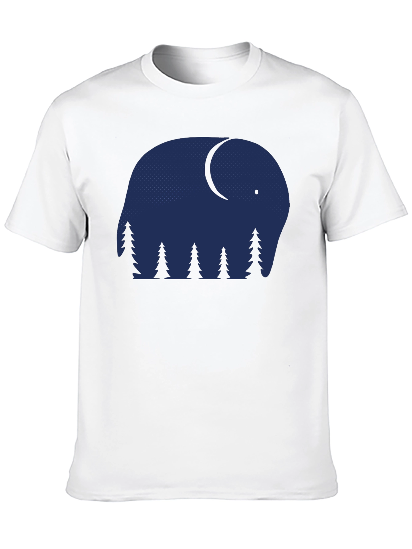 Black Elephant Nightscape Graphic Tee - Stylish & Unique! view 10