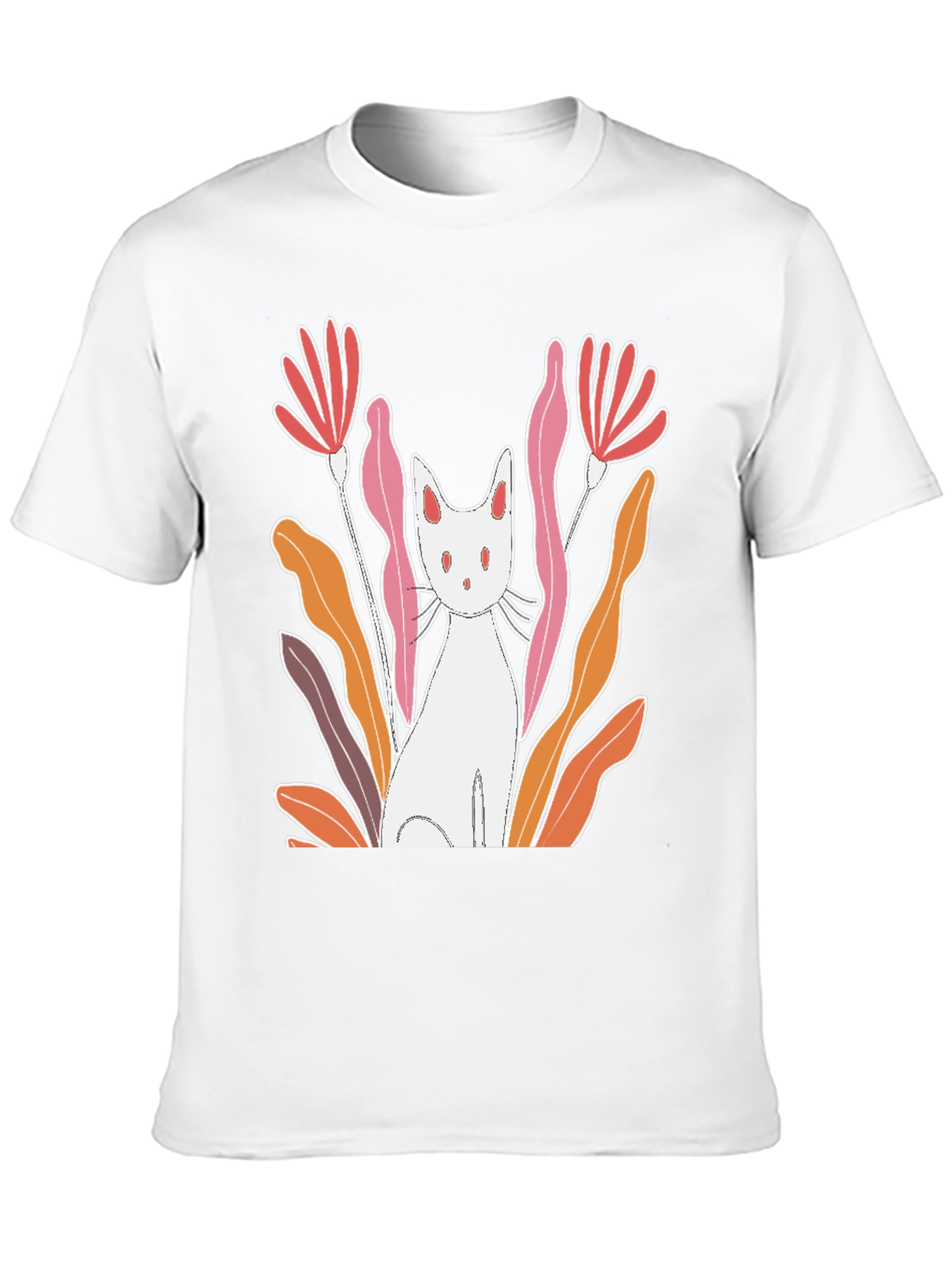 Black Cat & Flowers Graphic Tee view 10