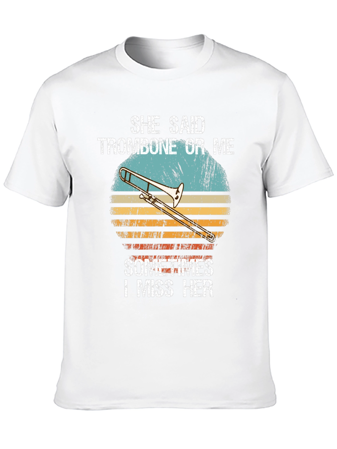 Black Trombone or Me Graphic T-Shirt view 10