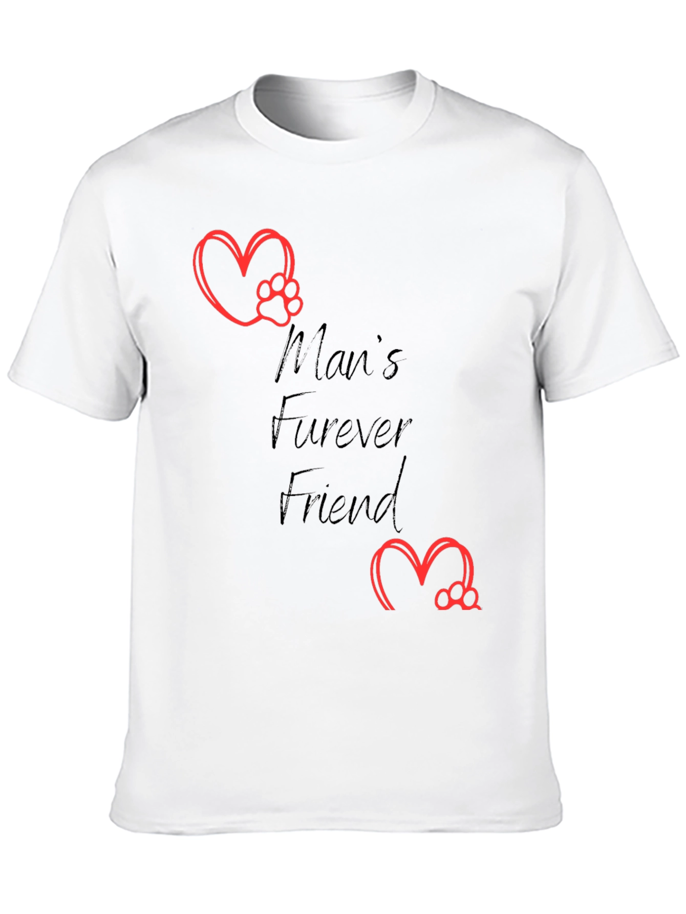 Black Man's Furever Friend T-Shirt - Pet Lover Tee view 10