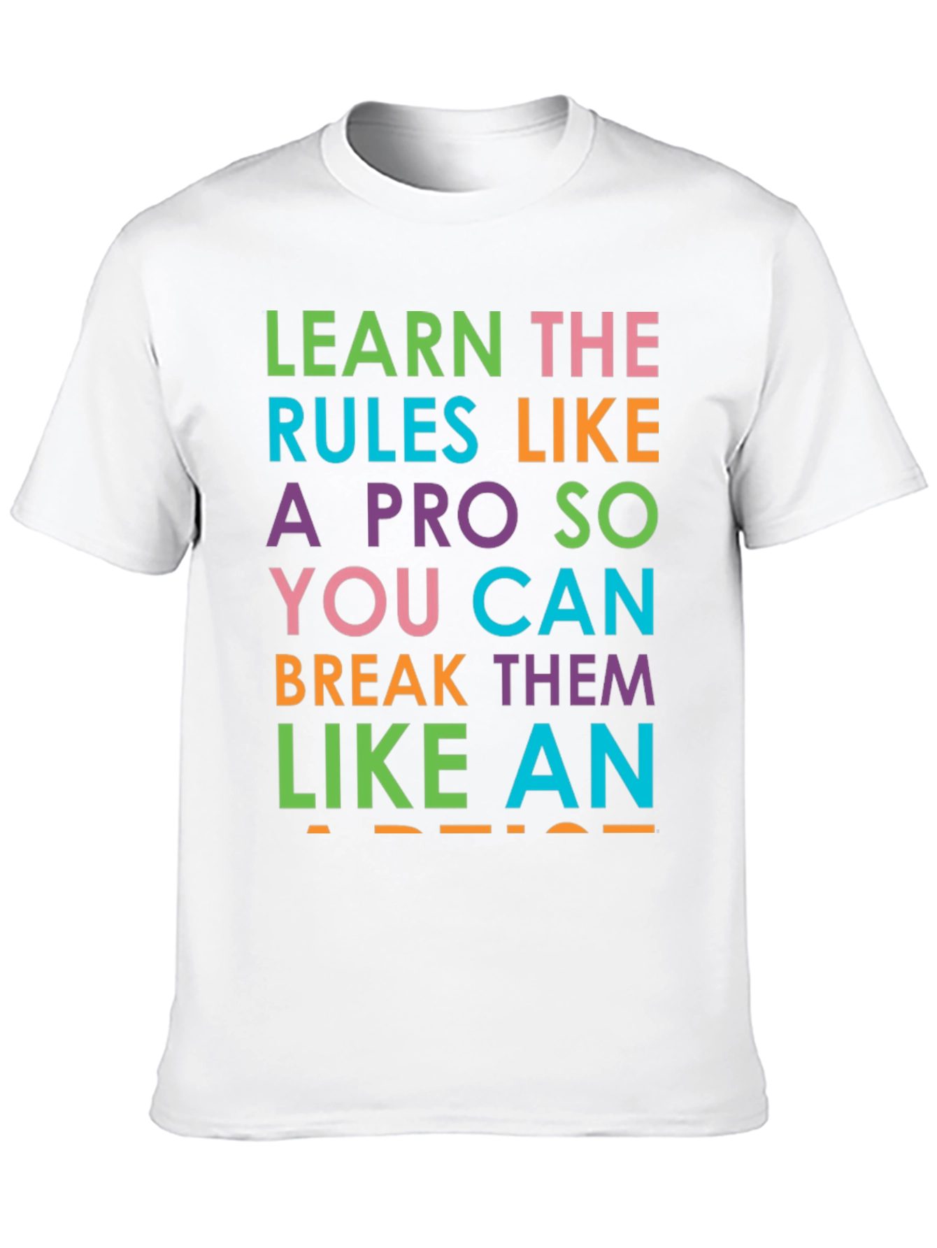 Black Learn the Rules Funny Graphic Tee view 10