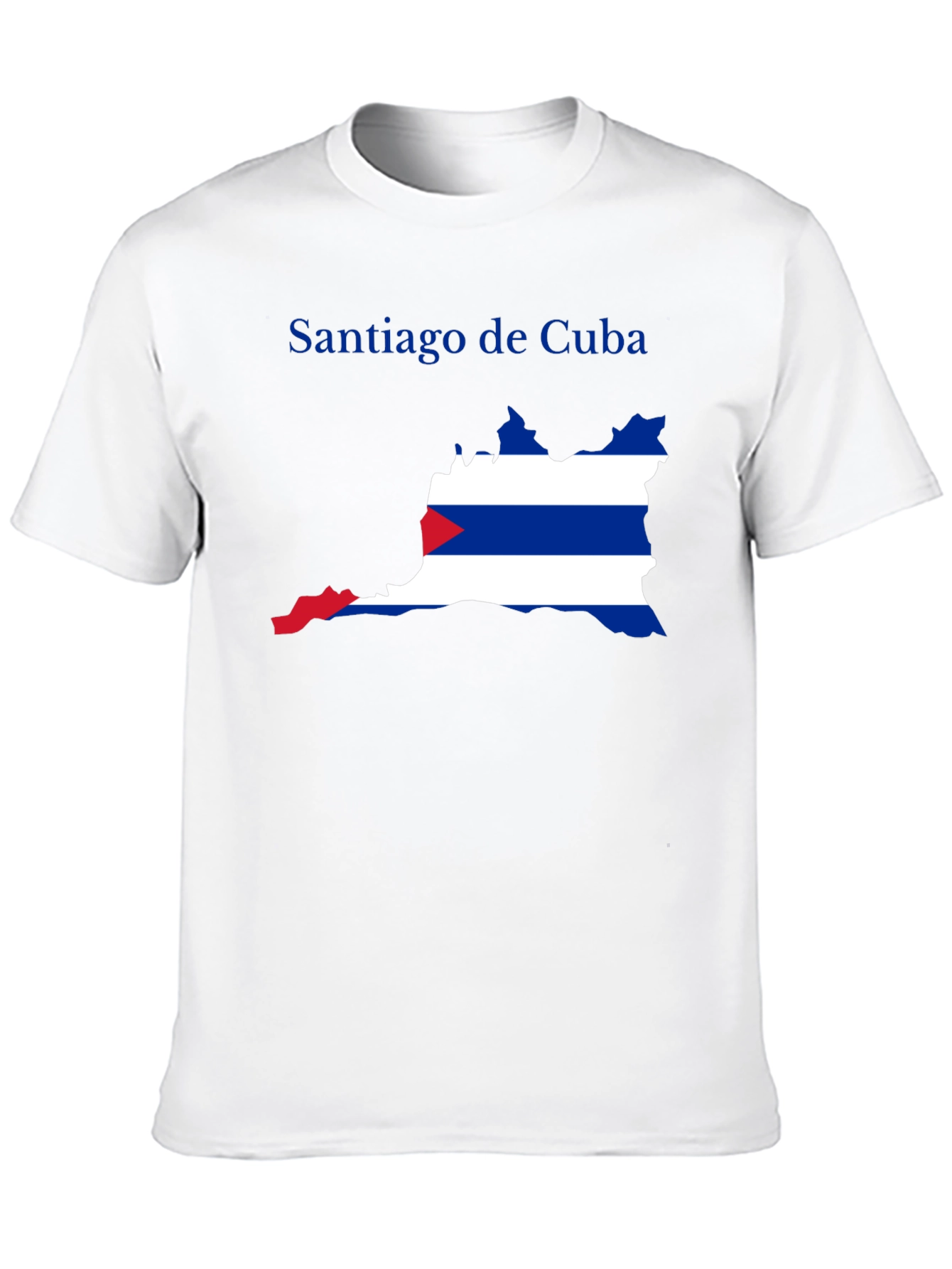 Black Santiago de Cuba Flag Graphic T-Shirt view 10