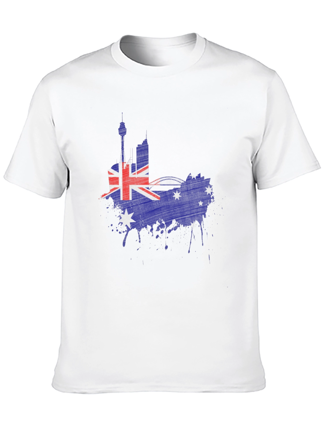 Black Australia Flag Graphic T-Shirt view 10