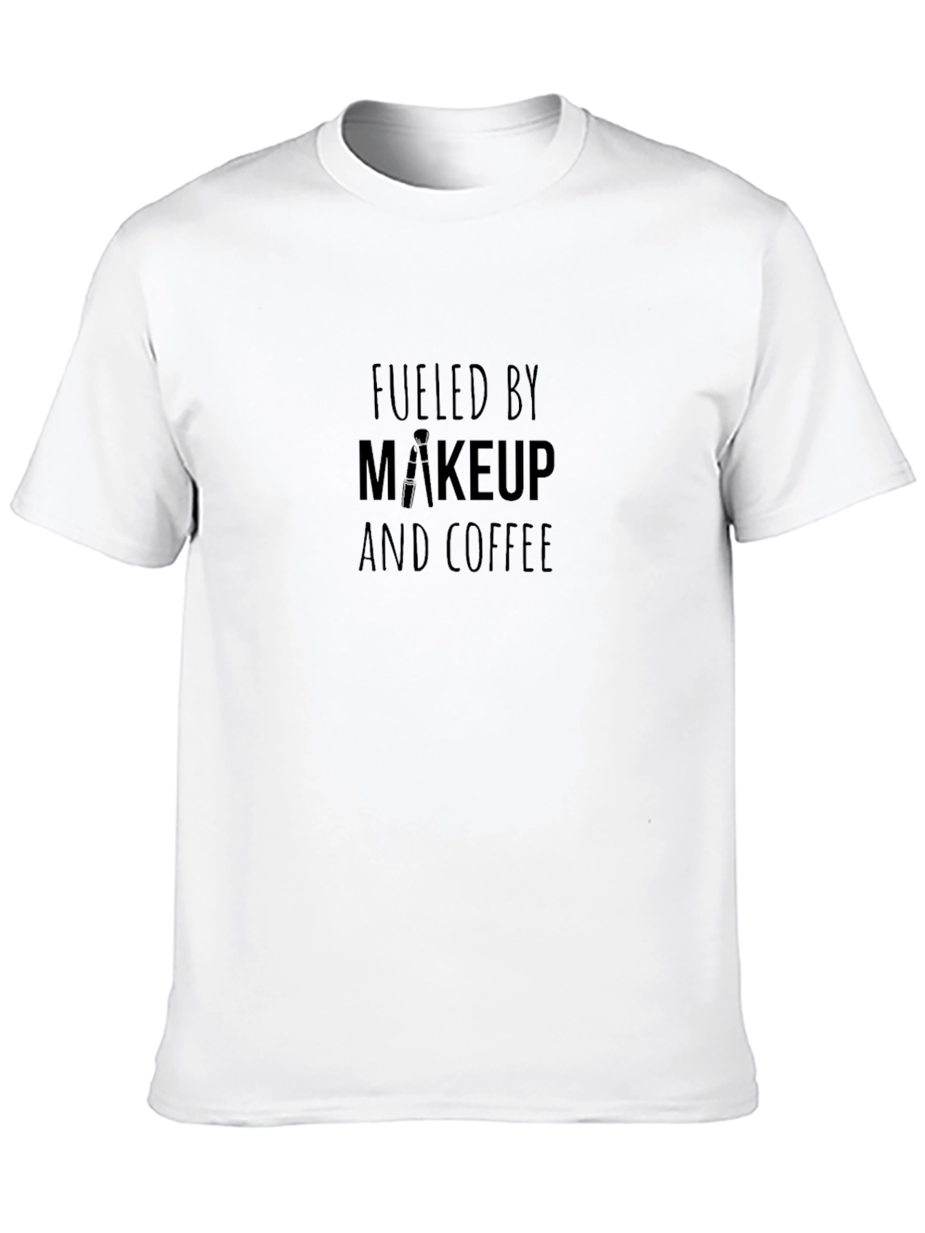 Black Fueled By Makeup & Coffee Graphic Tee view 10