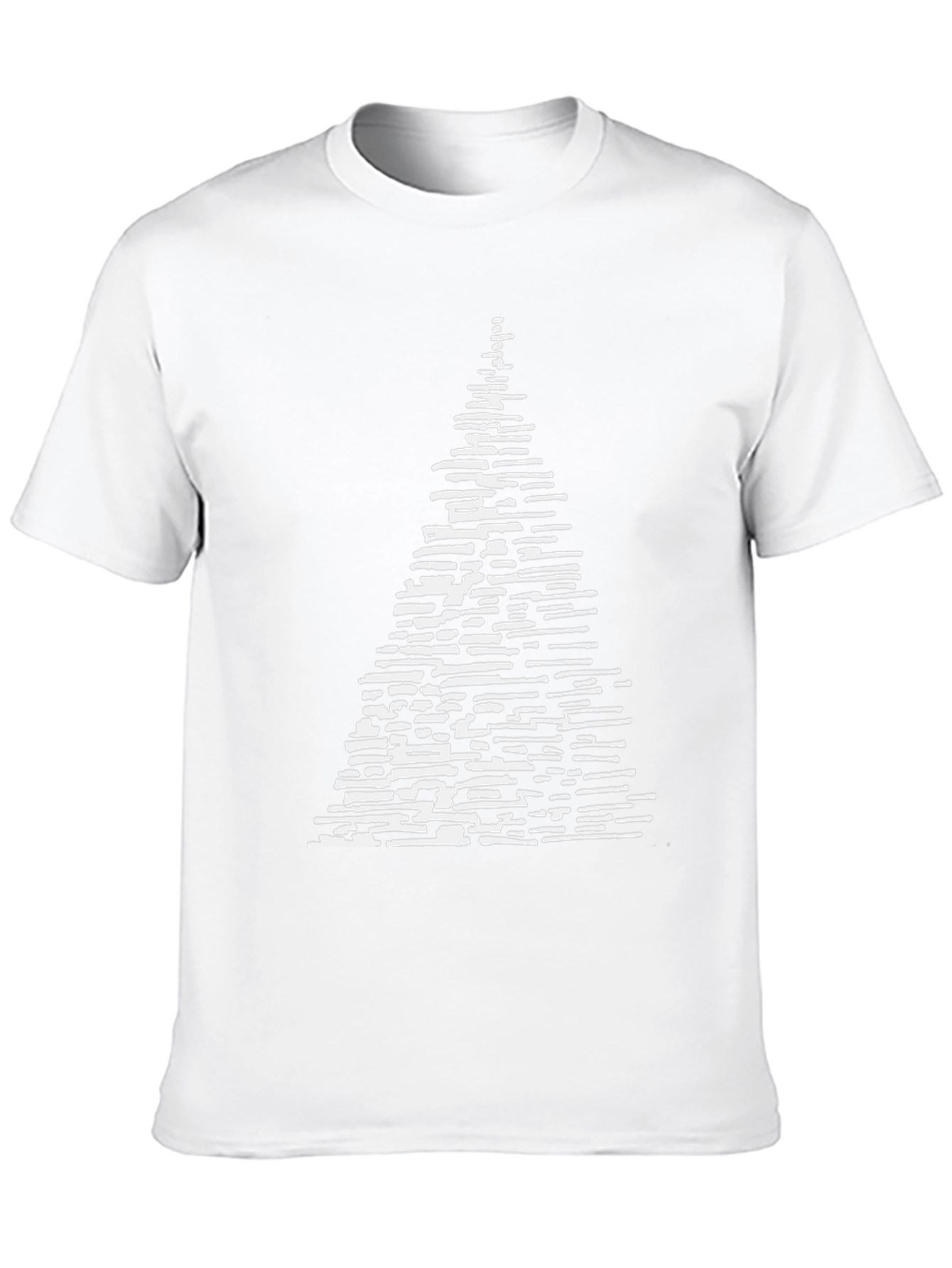 Black Abstract Christmas Tree T-Shirt view 10