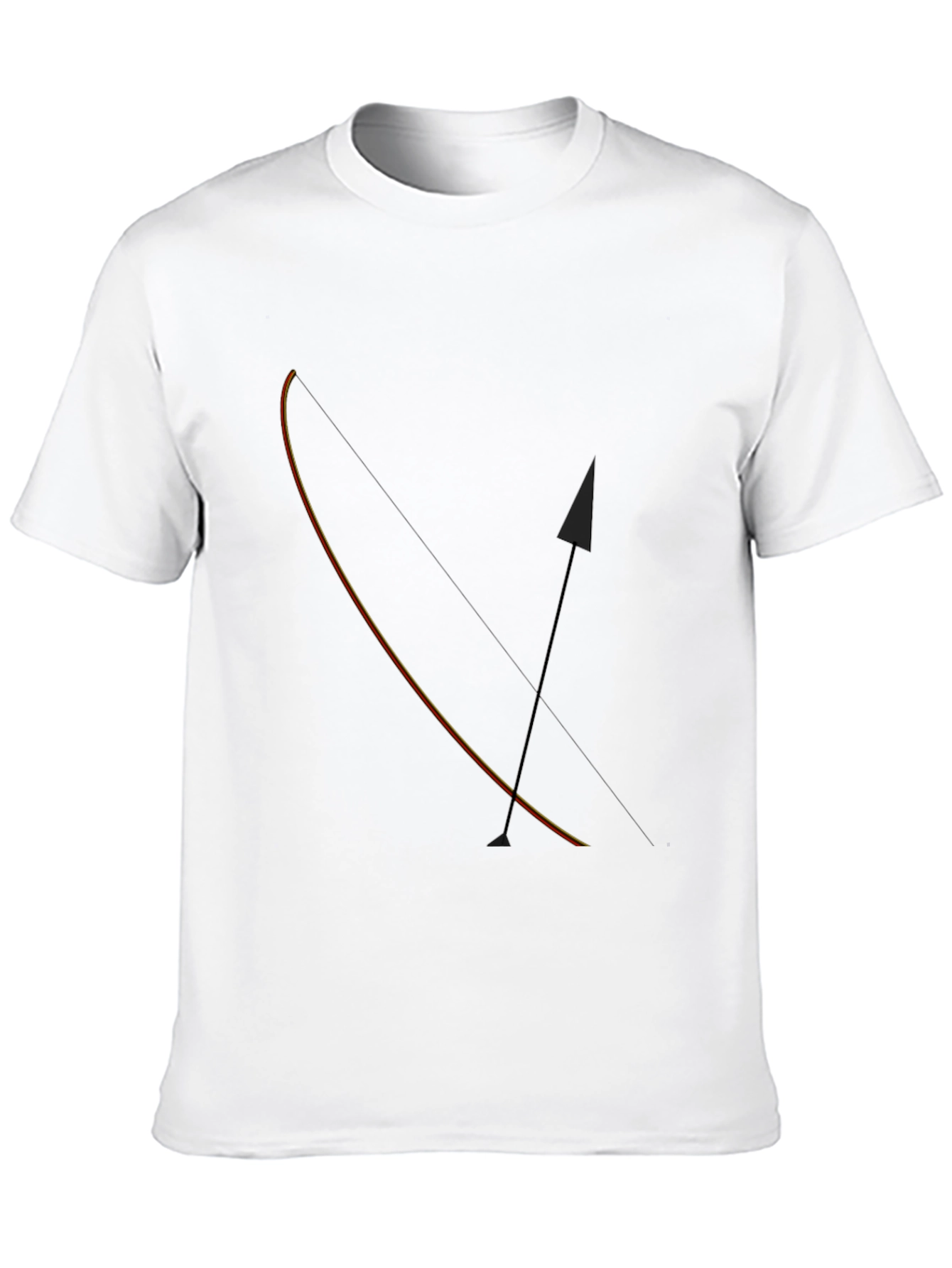 Black Archery Bow & Arrow Graphic Tee - Mens Black T-Shirt view 10