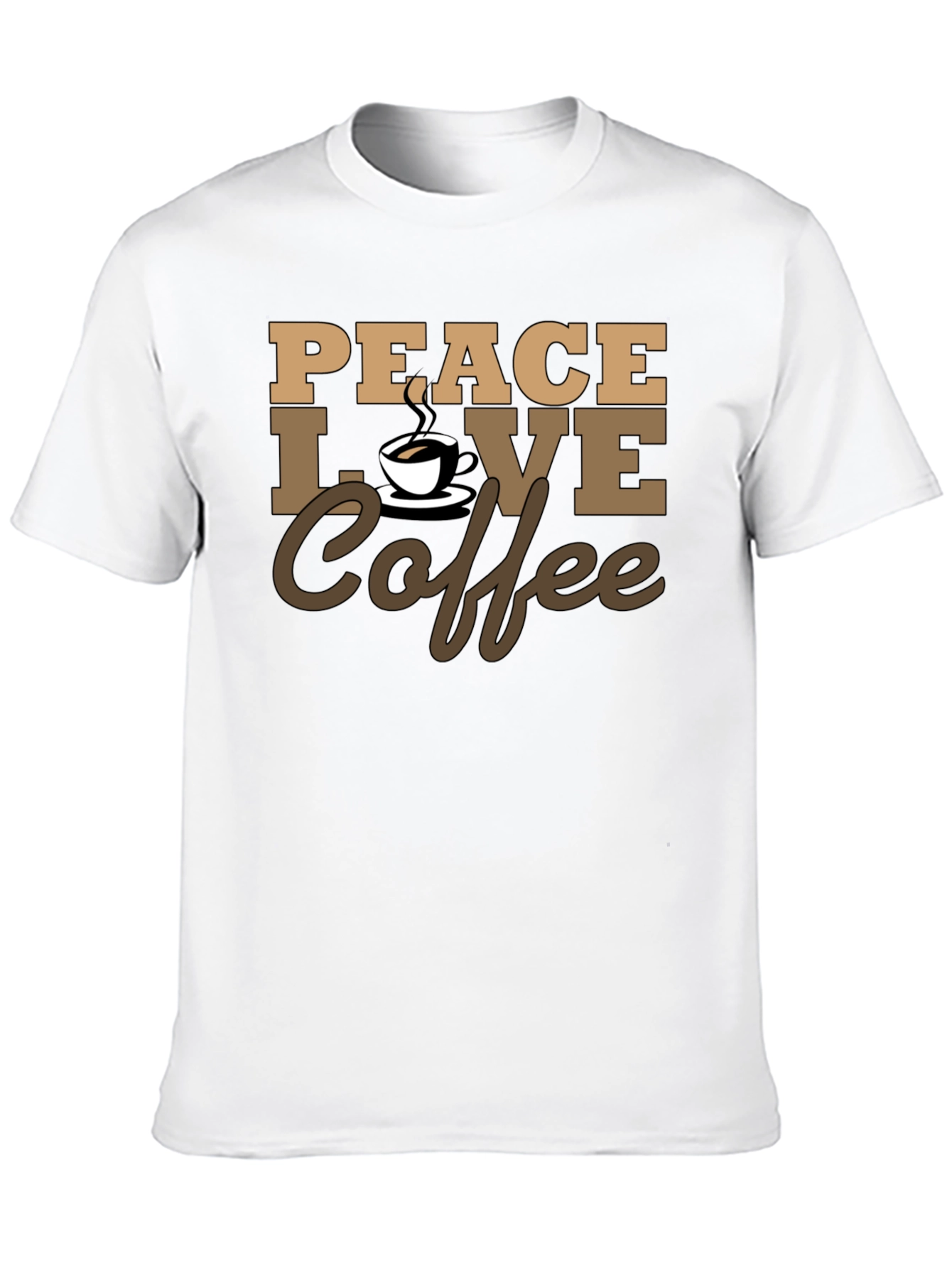 Black Peace Love Coffee T-Shirt - Stylish Casual Tee view 10