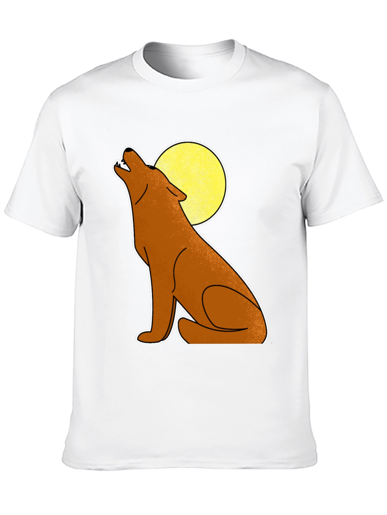 Black Wolf Howling at Moon Graphic Tee - Black view 10