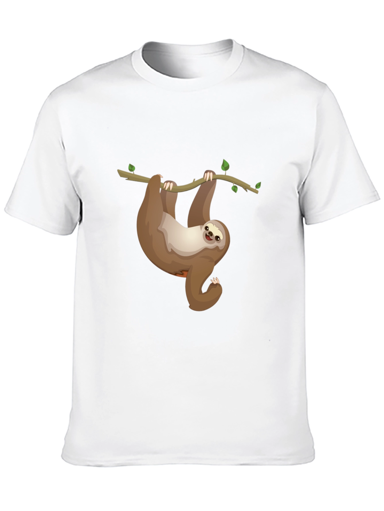 Black Sloth on Branch Graphic T-Shirt view 10