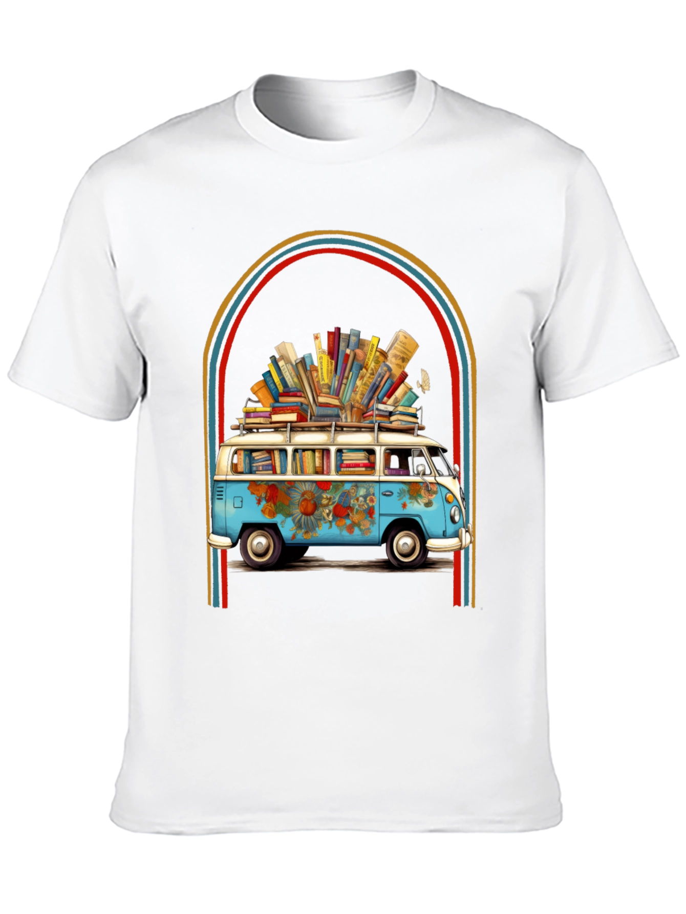 Black Book Lover Retro Van Graphic Tee view 10