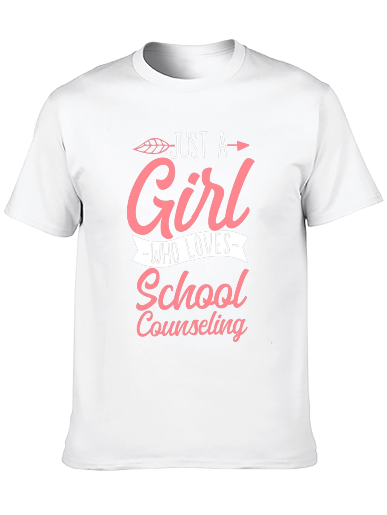 Black Just a Girl Who Loves School Counseling T-Shirt view 10