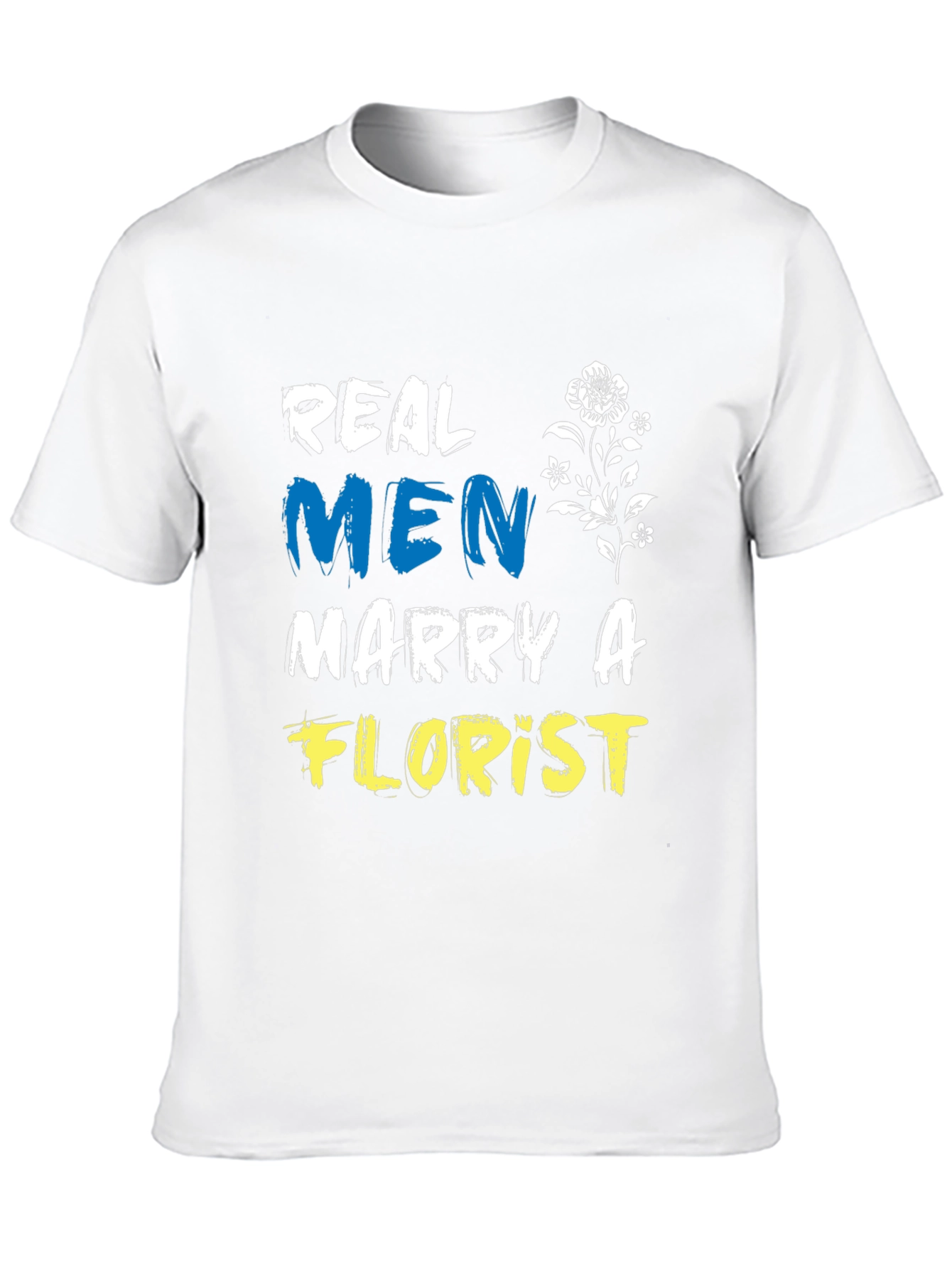 Black Real Men Marry A Florist Black T-Shirt view 10
