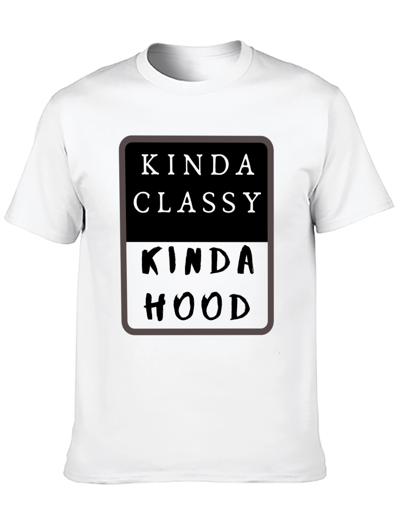 Black Kinda Classy Kinda Hood Black T-Shirt view 10