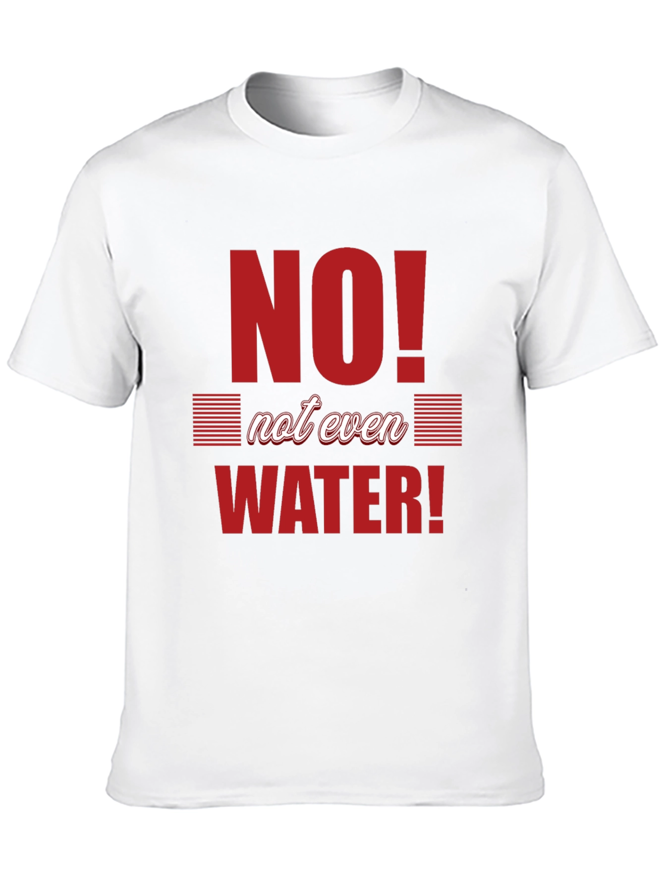 Black No Water T-Shirt - Black Crew Neck Graphic Tee view 10