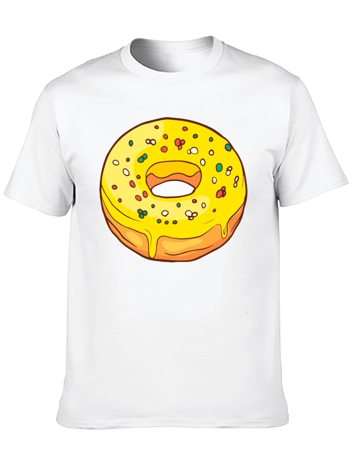 Black Donut Graphic T-Shirt - Black, Casual Wear view 10