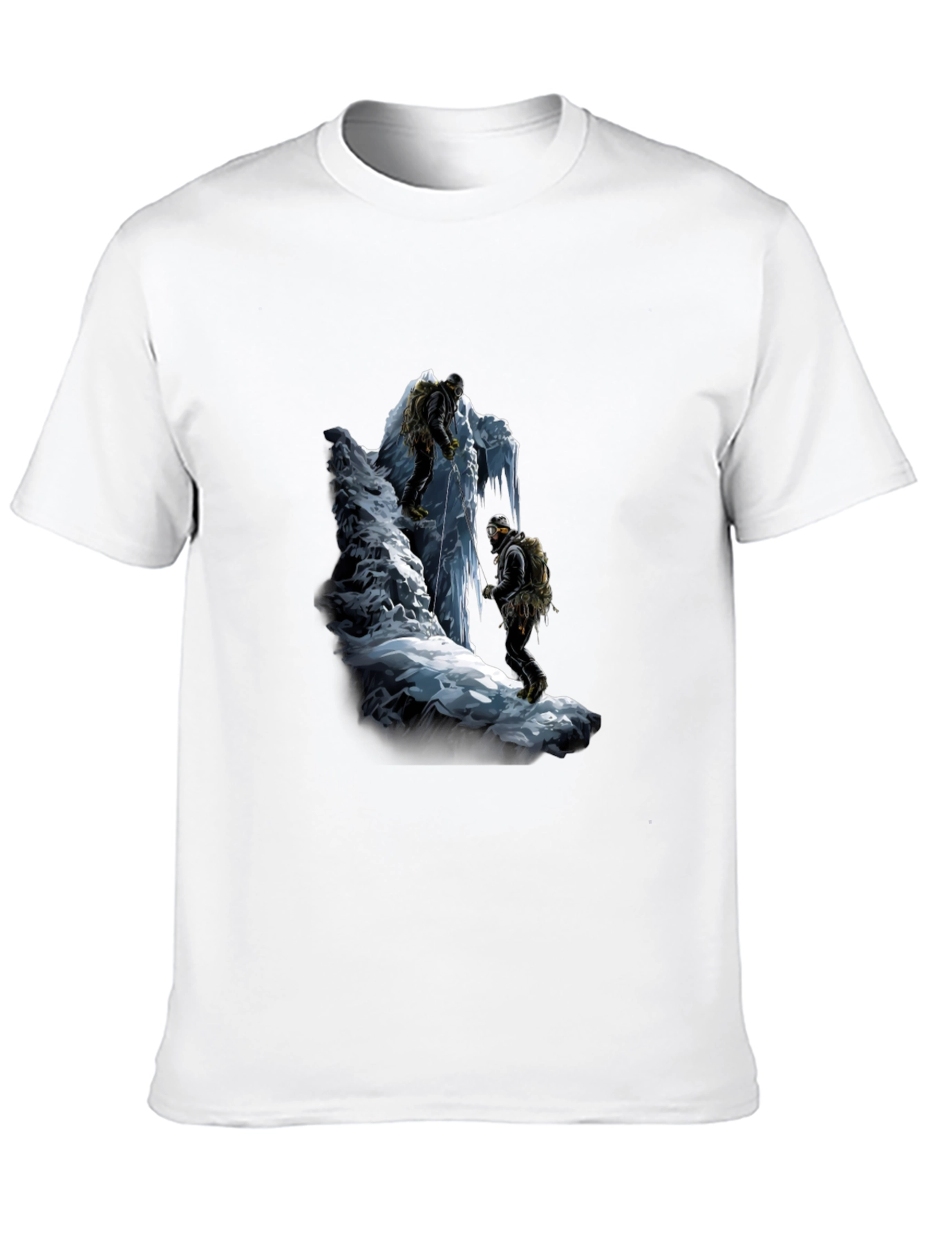 Black Mountain Climber Graphic Tee - Black Cotton T-Shirt view 10