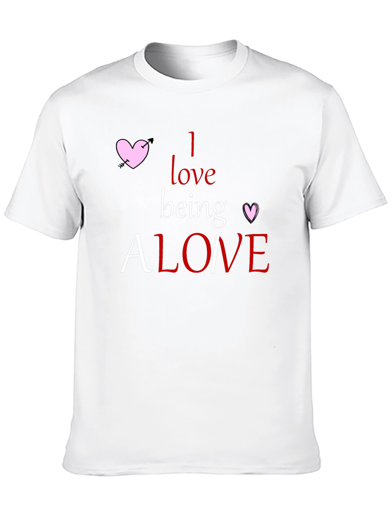 Black Alone T-Shirt - Heart Graphic Tee view 10