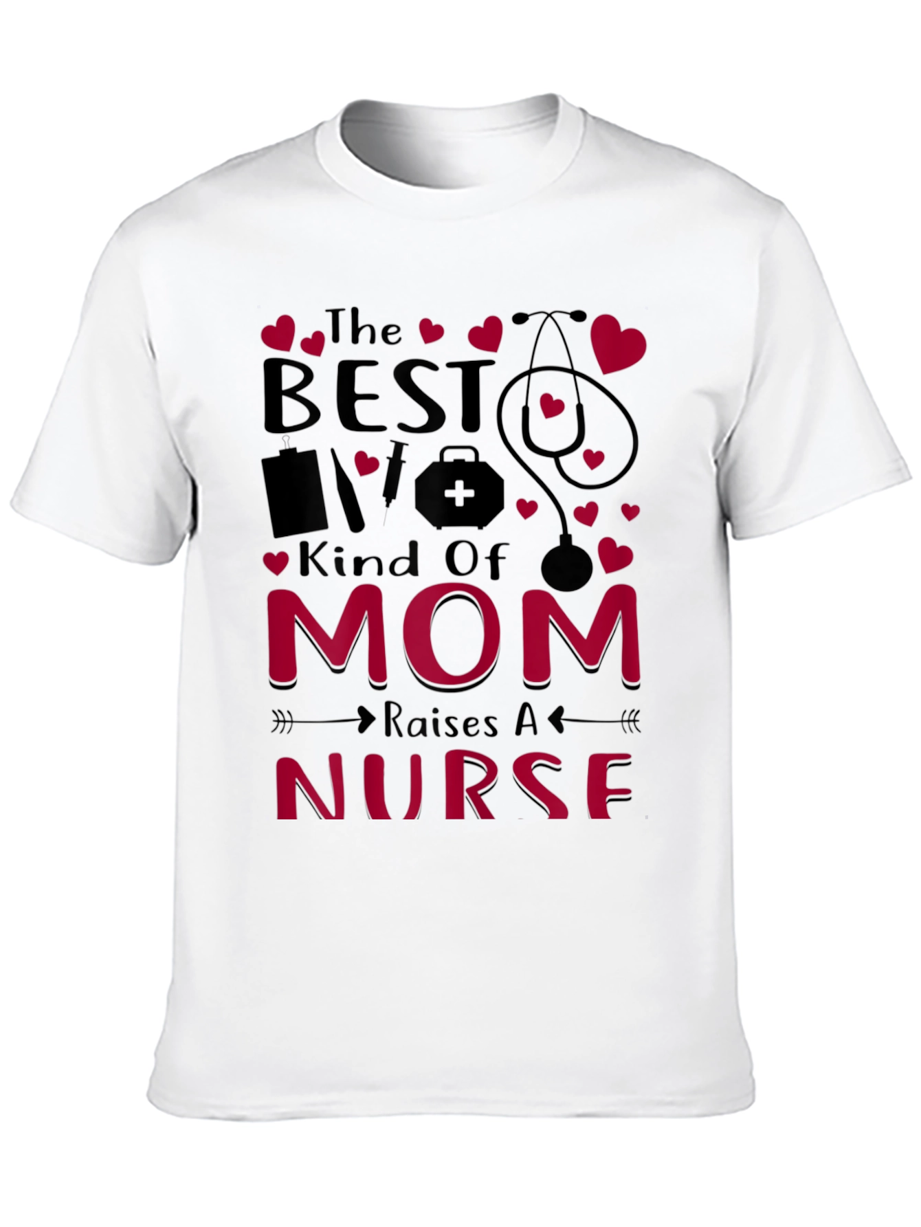 Black Best Mom Raises A Nurse T-Shirt view 10