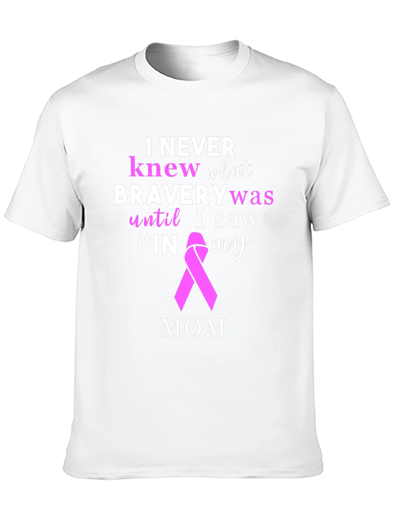 Black Bravery Mom T-Shirt: Breast Cancer Awareness Ribbon view 10