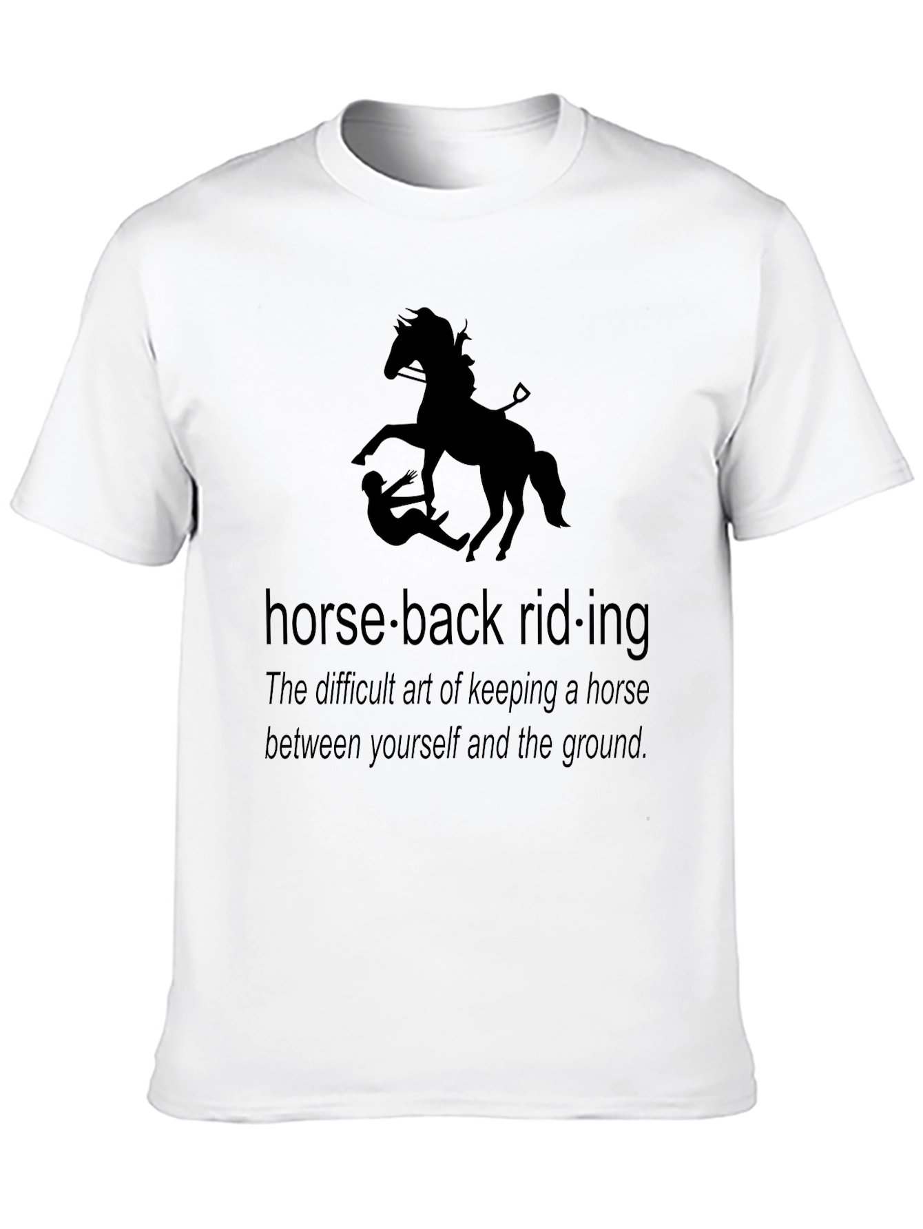 Black Horseback Riding Humor T-Shirt view 10