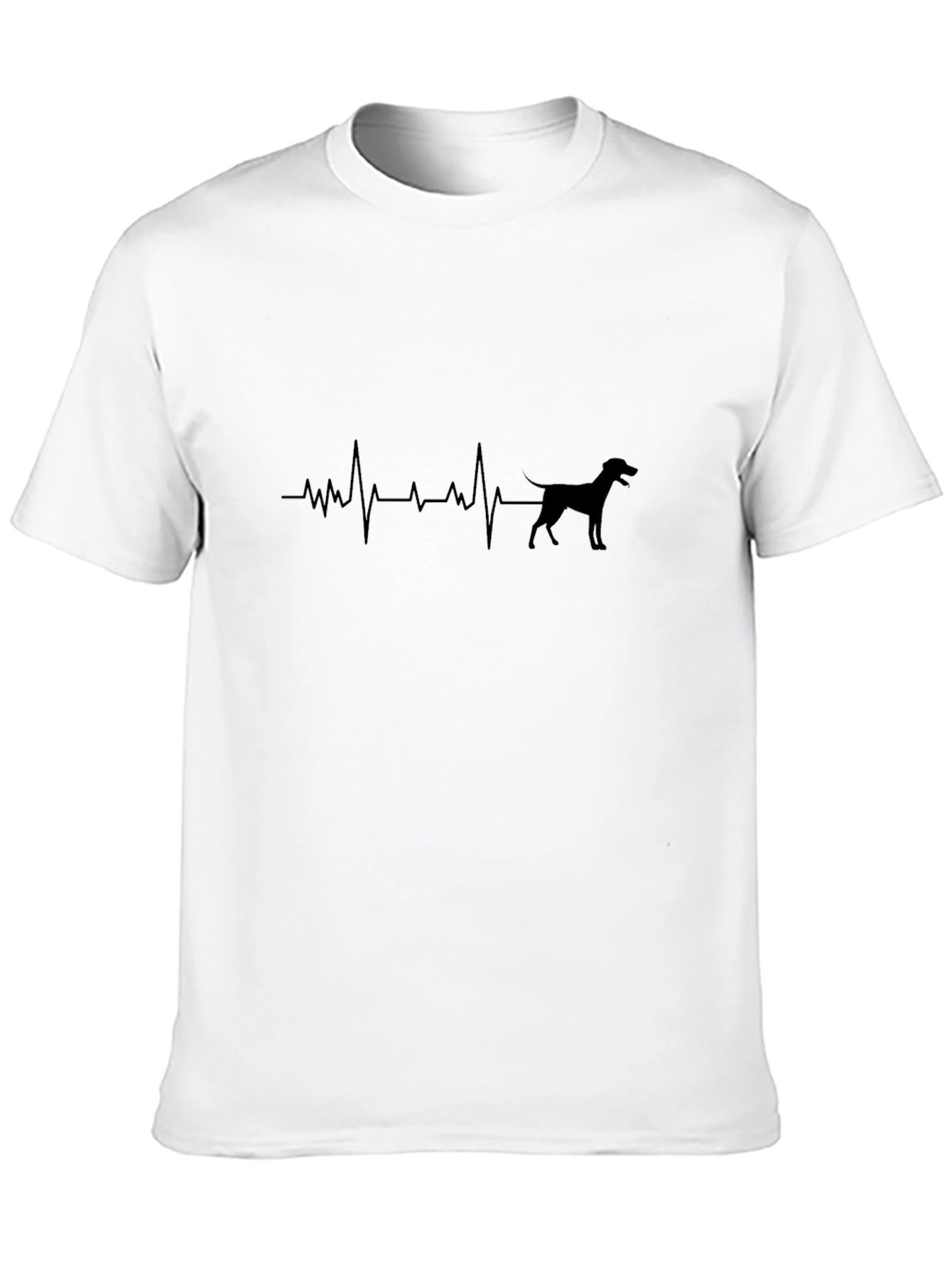 Black Dog Heartbeat Graphic Black T-Shirt view 10