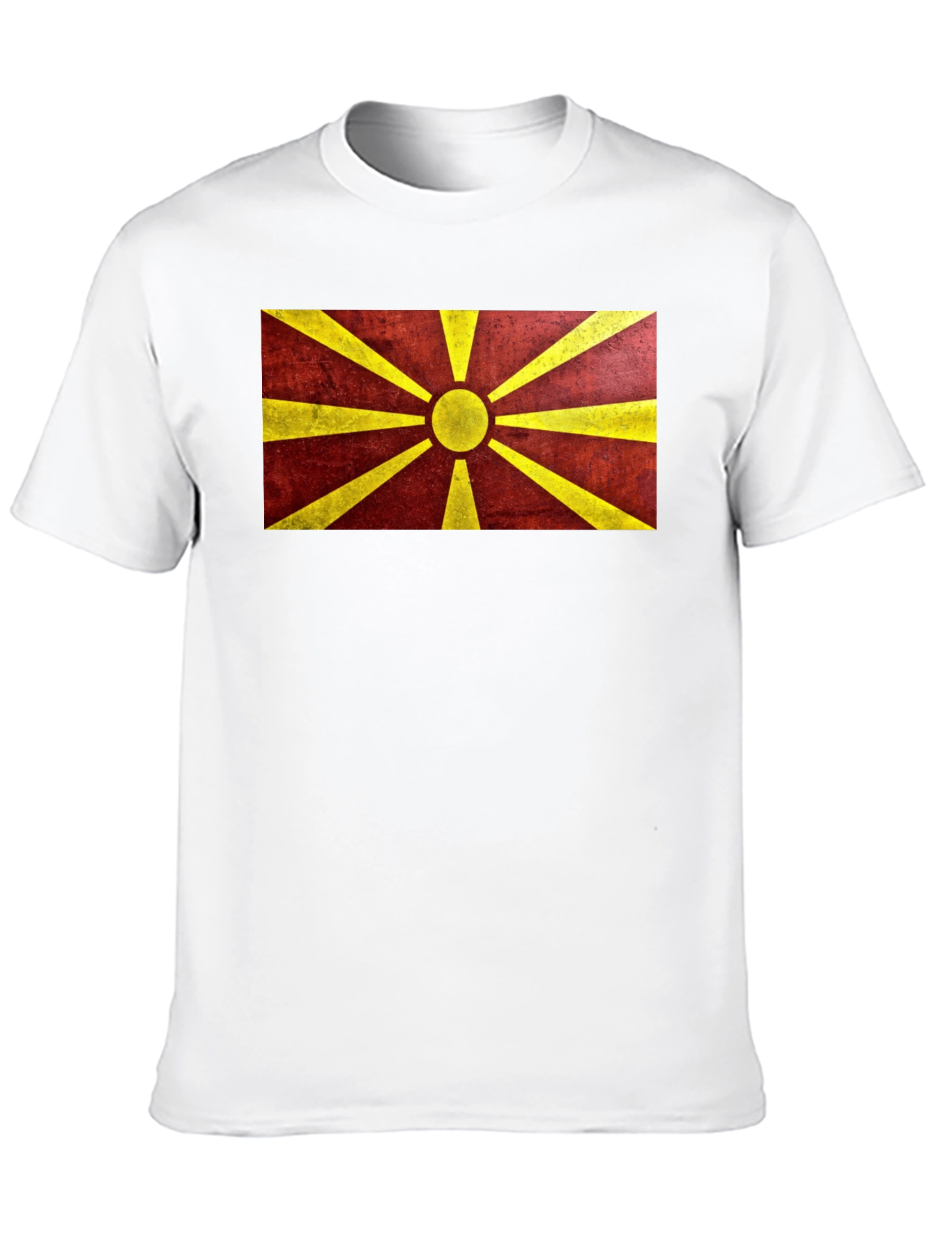 Macedonia Flag Graphic Print Black T-Shirt - 10