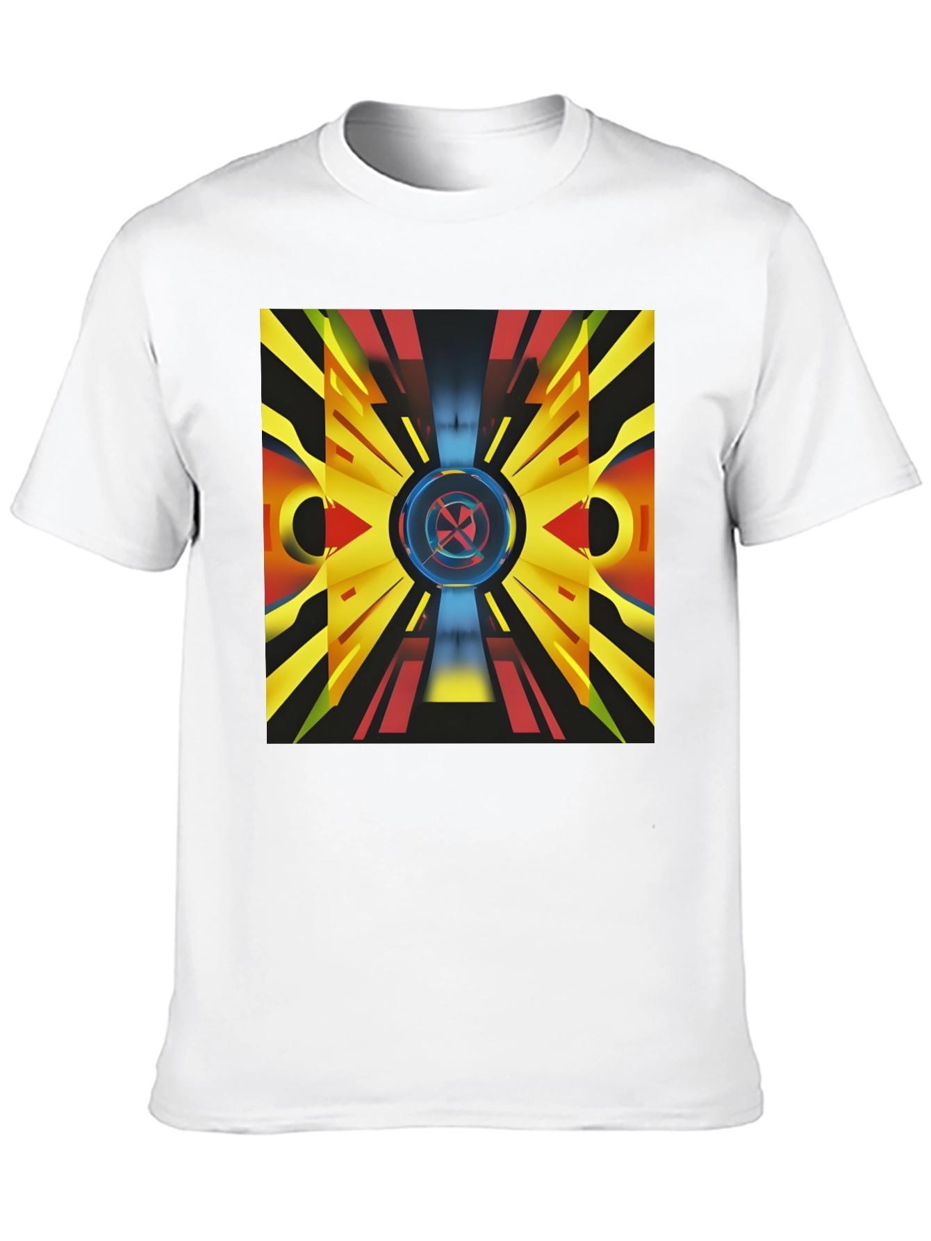 Black Abstract Geometric Graphic Print Tee view 10