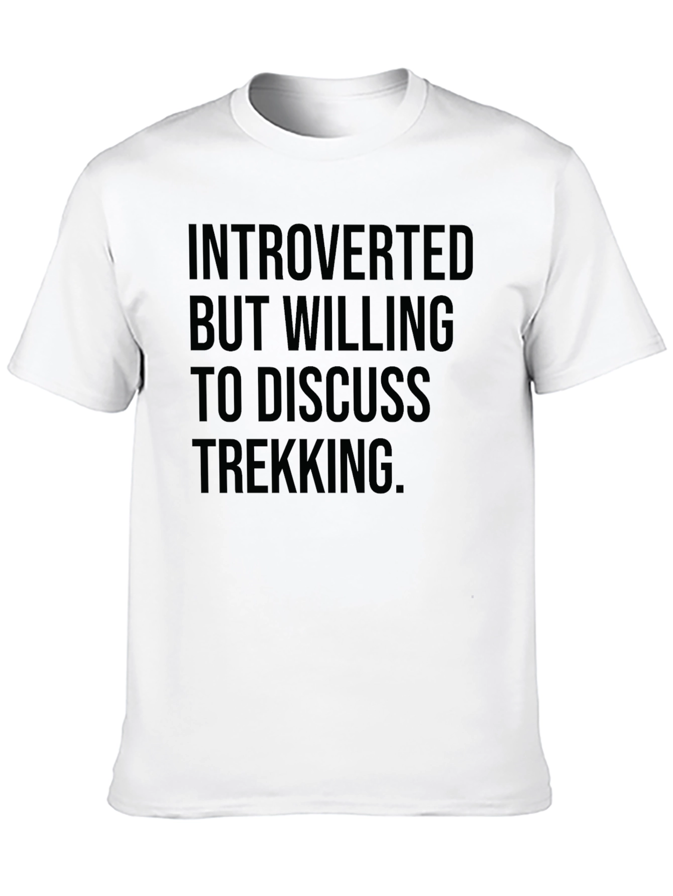 Black Introverted Trekking T-Shirt - Funny Hiking Tee view 10