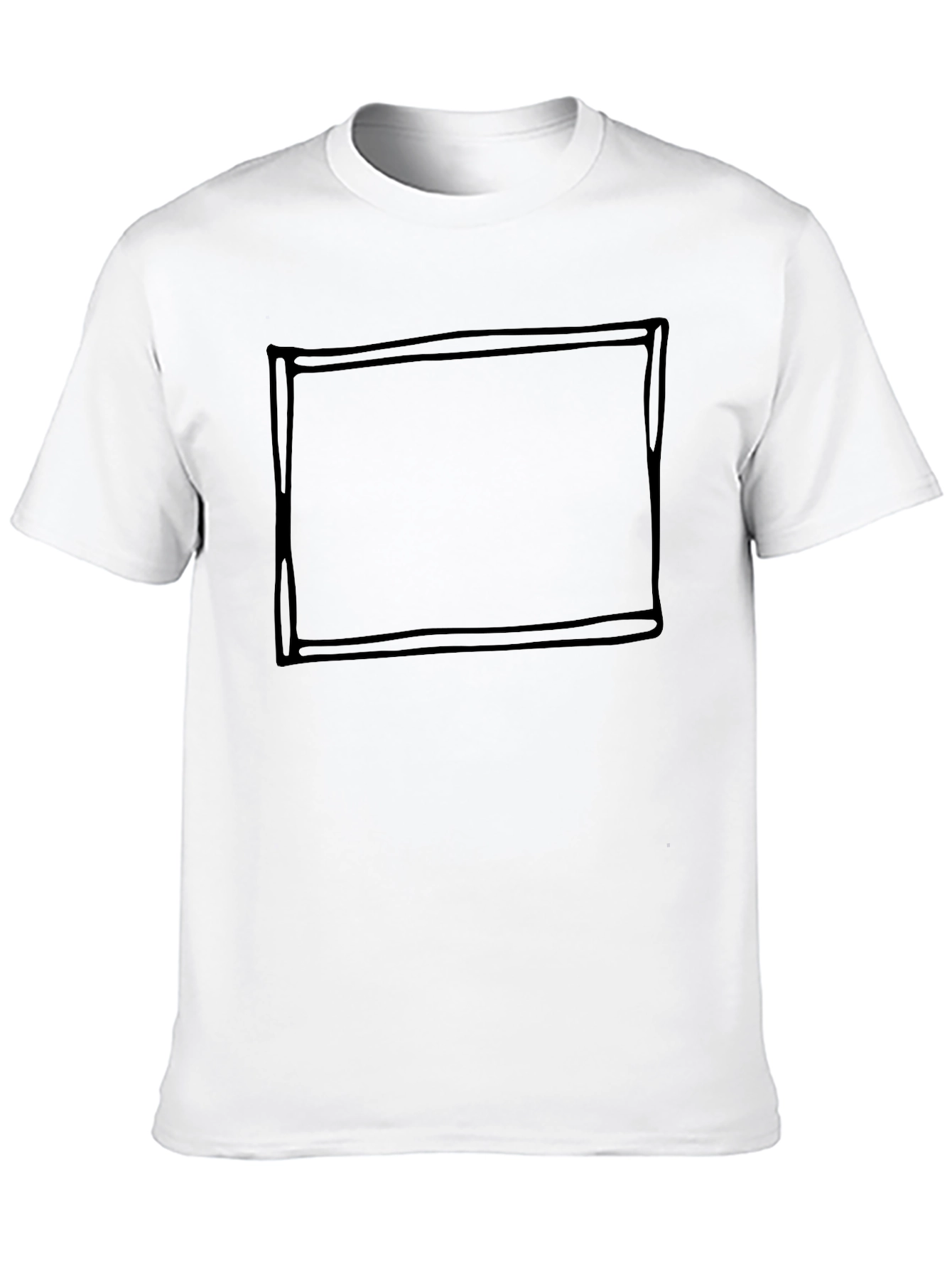 Black Men's Black Crew Neck T-Shirt with Graphic Box view 10
