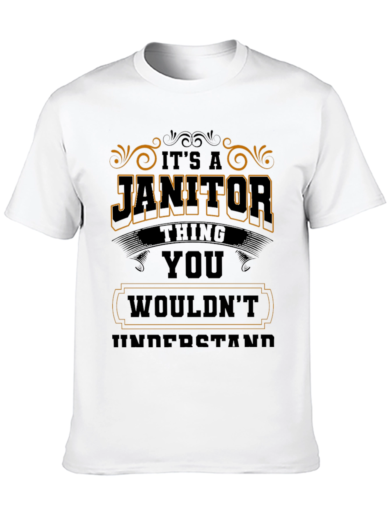 Black Janitor Thing T-Shirt - Funny Janitorial Gift view 10