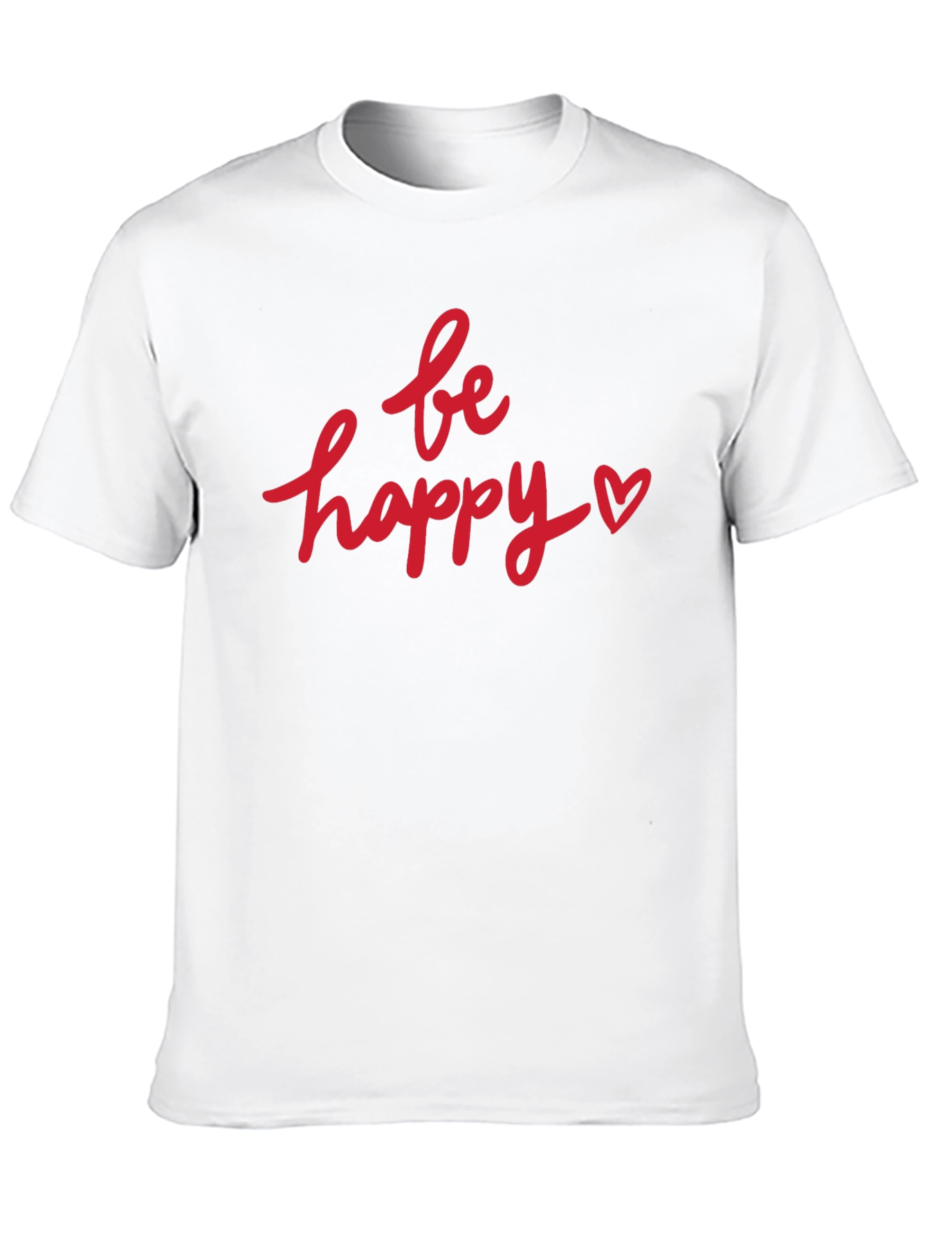 Black Be Happy Graphic Tee - Black Casual T-Shirt view 10