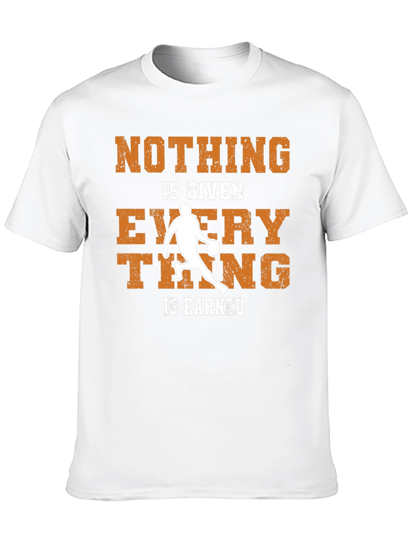 Black Basketball Nothing Given Everything Earned T-Shirt view 10