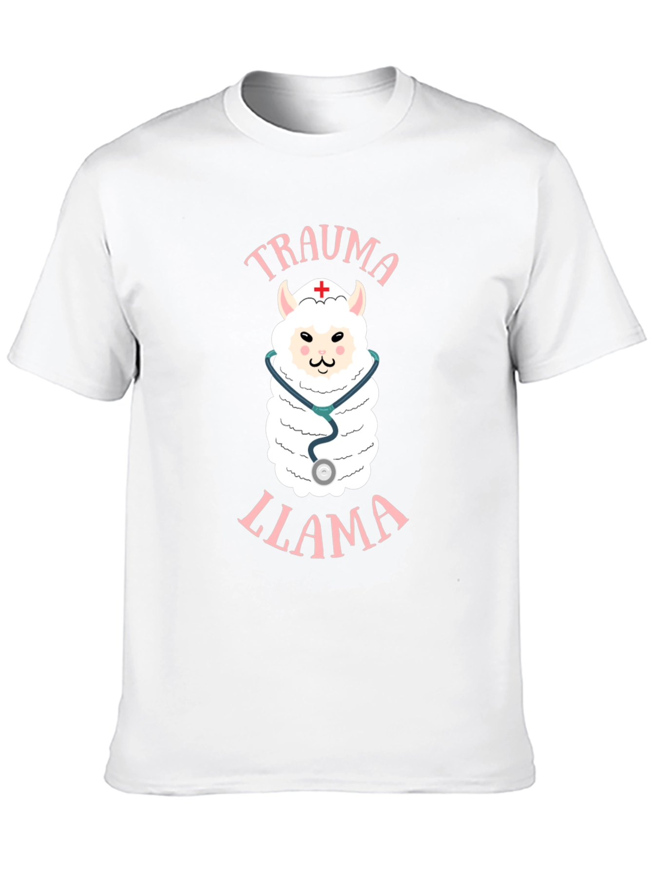 Black Trauma Llama T-Shirt - Nurse Alpaca Tee view 10