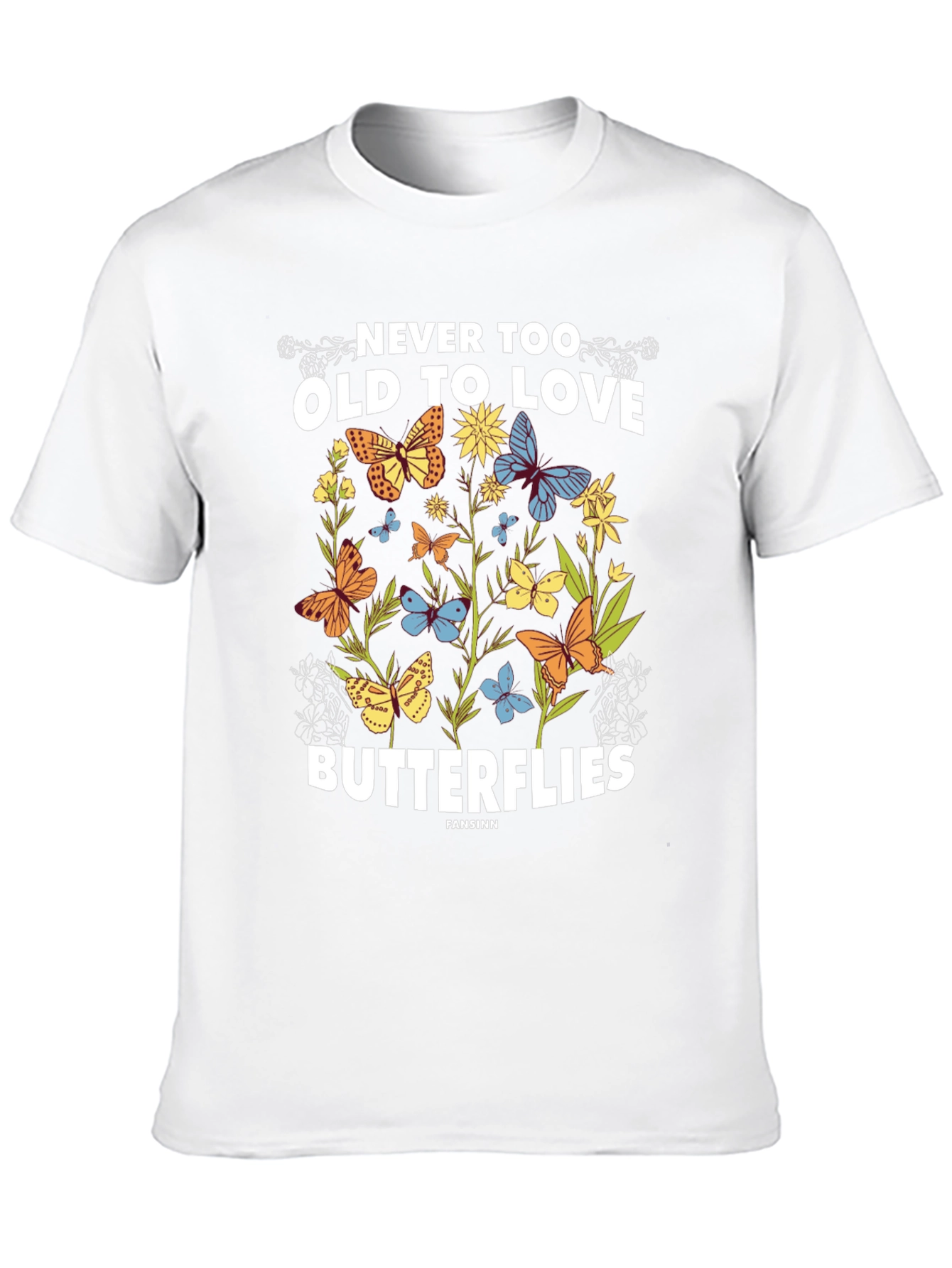 Black Never Too Old Butterflies Graphic Tee view 10