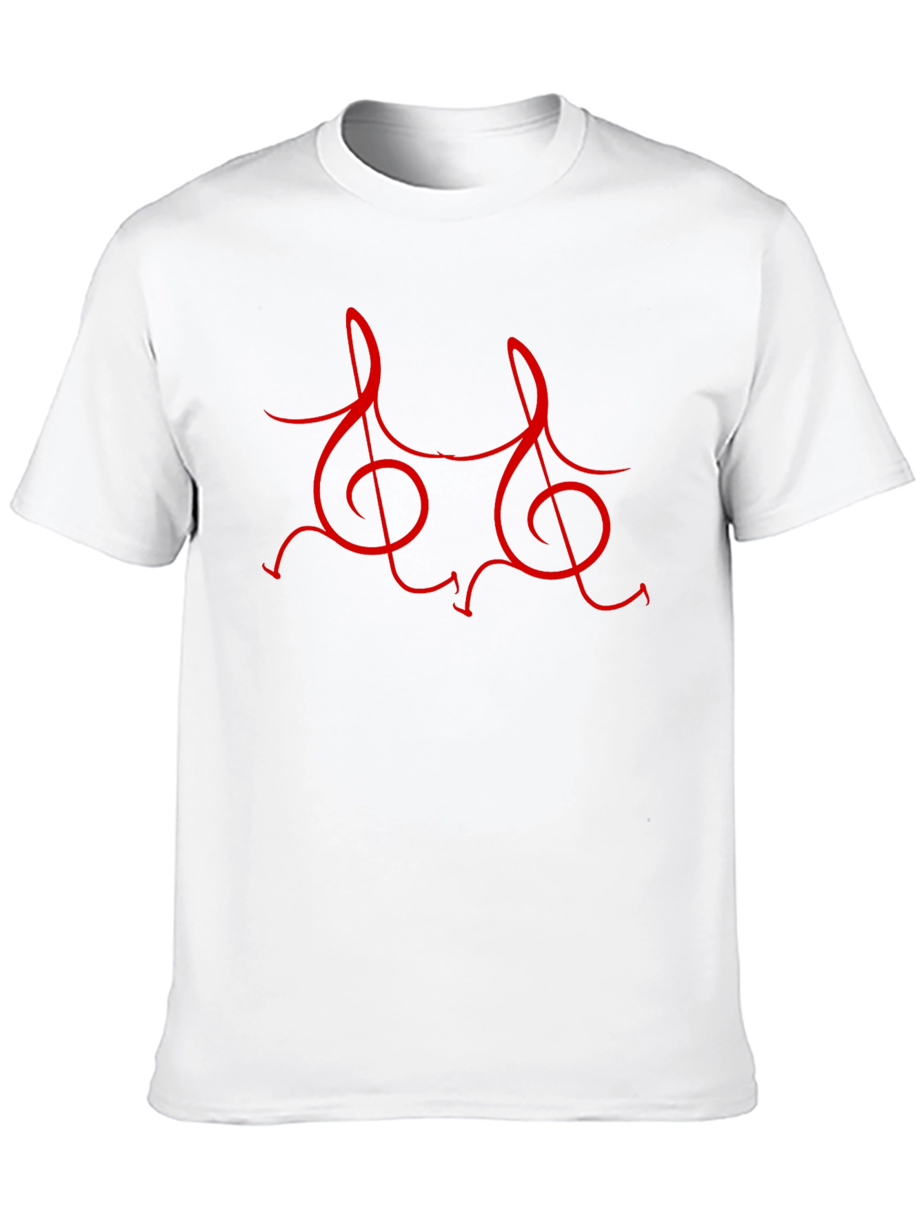 Black Music Note Treble Clef Graphic Tee - Black view 10
