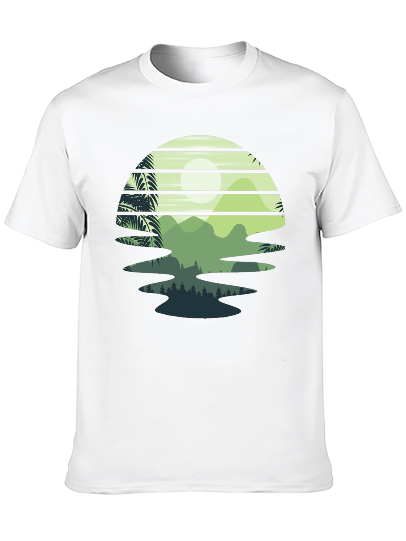 Black Retro Sunset Landscape Graphic Tee view 10
